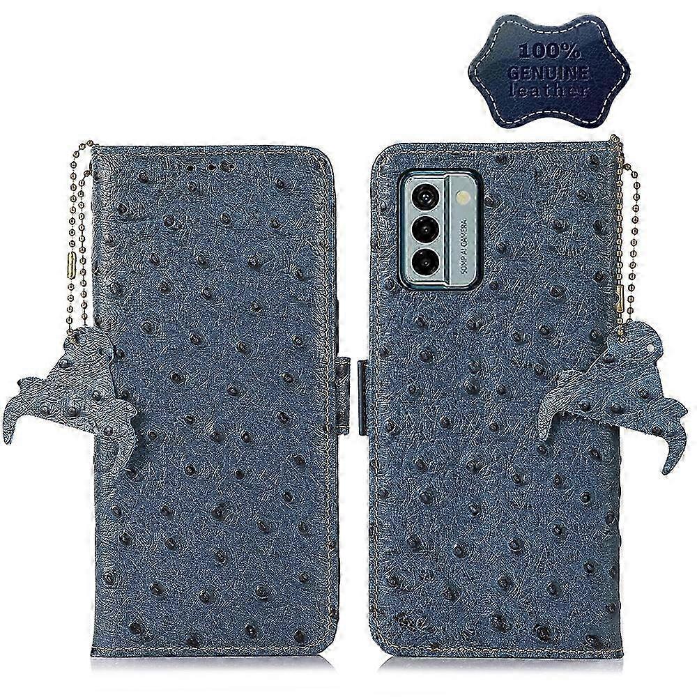 For Nokia G22 4G Ostrich Pattern Leather RFID Phone Case