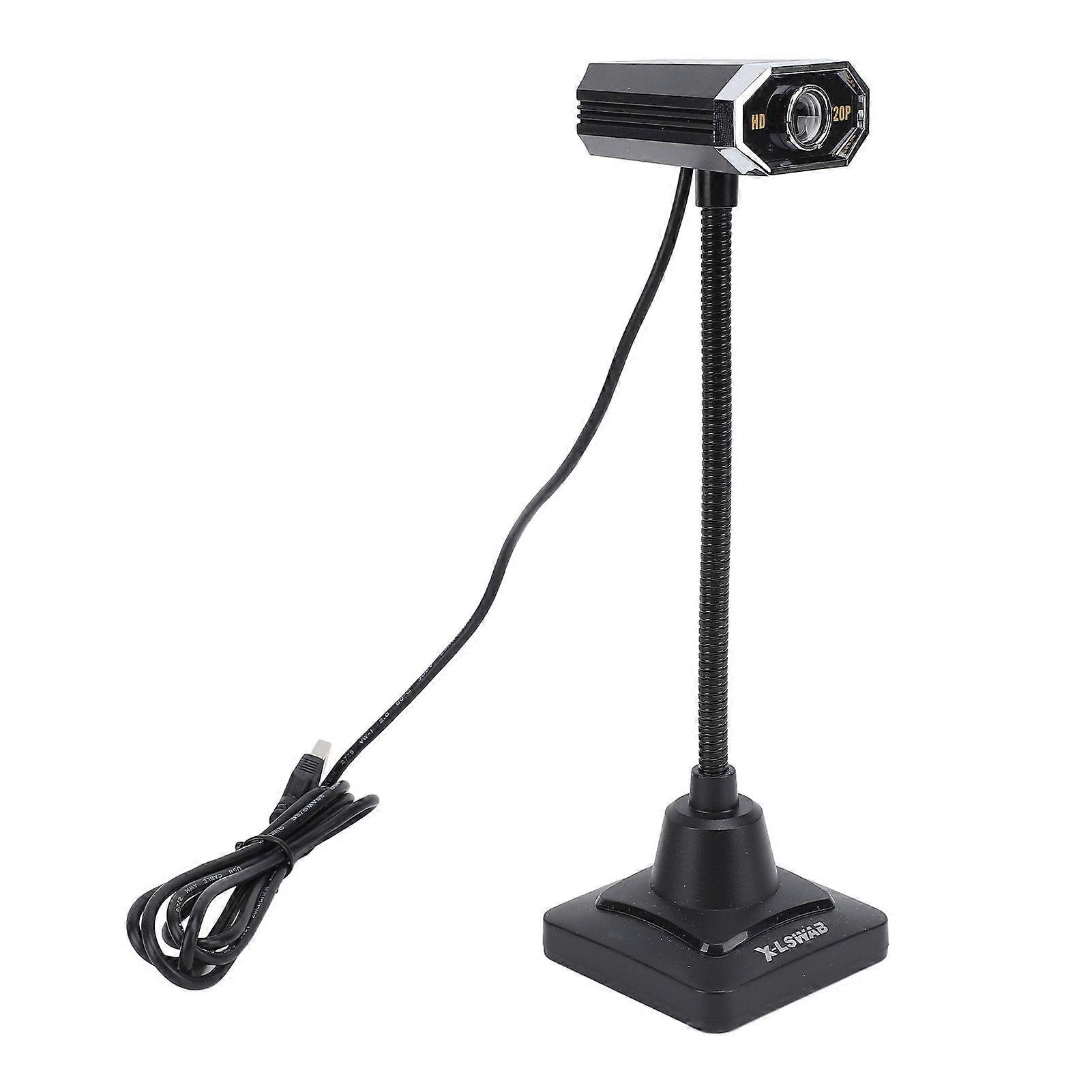 Webcam 1280x720P 30FPS Plug and Play USB Computer Camera with Microphone for WIN 7 8 10 Vista