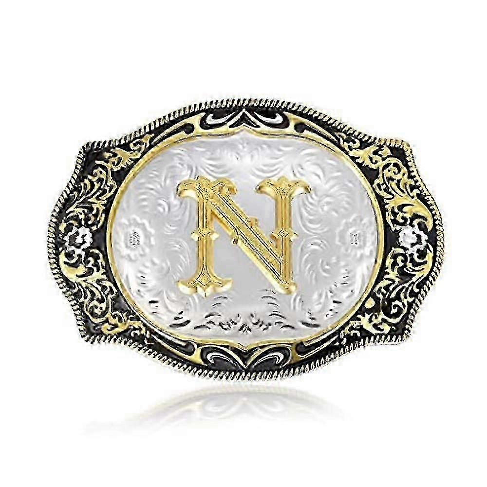 Western Belt Buckle Initial Letters Abcdmrj To Z Cowboy Rodeo Small Gold Belt Buckles For Men Women DBG