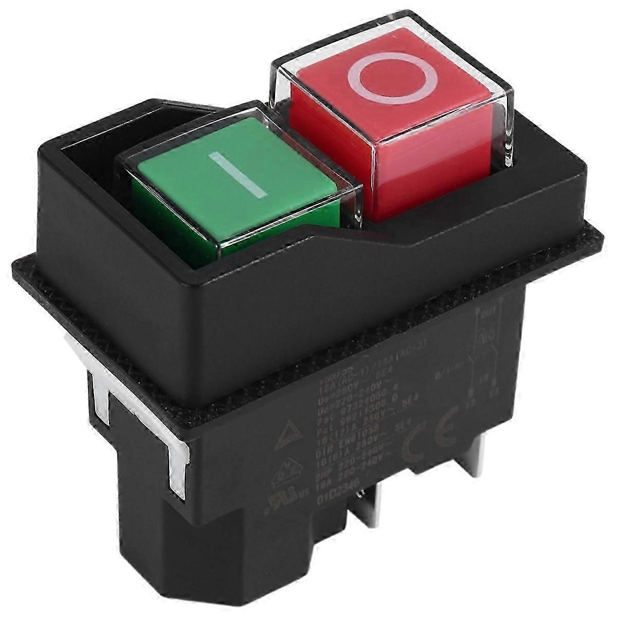 Electromagnetic Switches Pushbutton Switches for Garden Tools KJD17 220V 4 Pin -Terminals