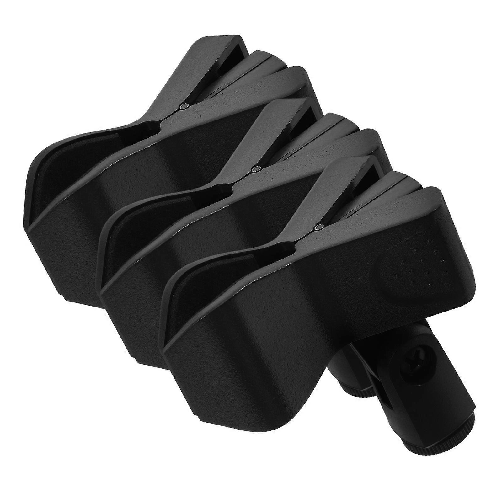 Microphone Clip Universal Mic Holder for Holding Use 12Pcs Plastic Black