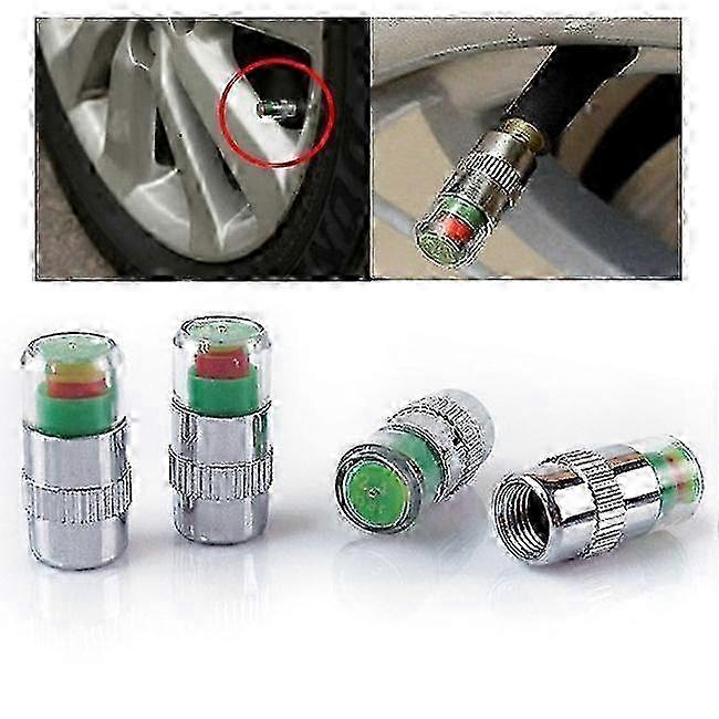4 PCS 2.4 Bar Tire Pressure Detection Screw Cap nc-u7