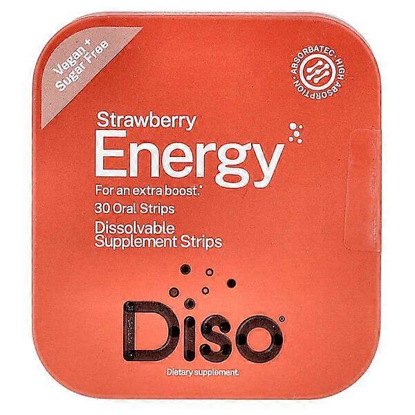 Diso, Energy, Strawberry, 30 Oral Strips