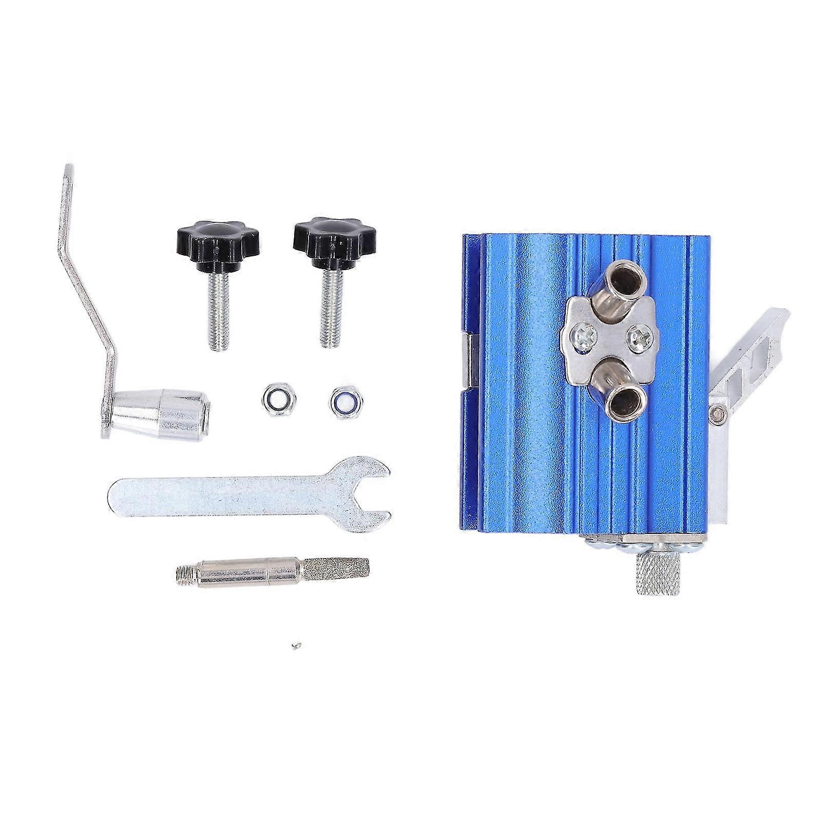 Portable Crank Chainsaw Sharpening Jig Blue Household Chainsaw Tooth Grinder Precise Sharpening Kit for Chainsaw