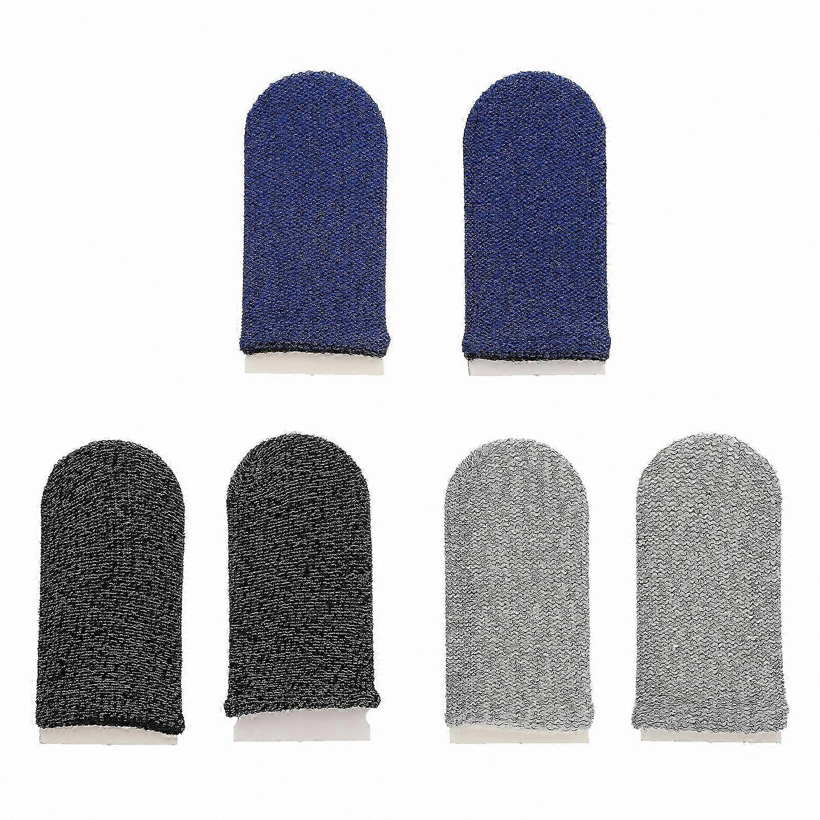 12-Pack Touch Screen Finger Sleeves for Gaming, Soft Silicone Finger Cots for Mobile Devices