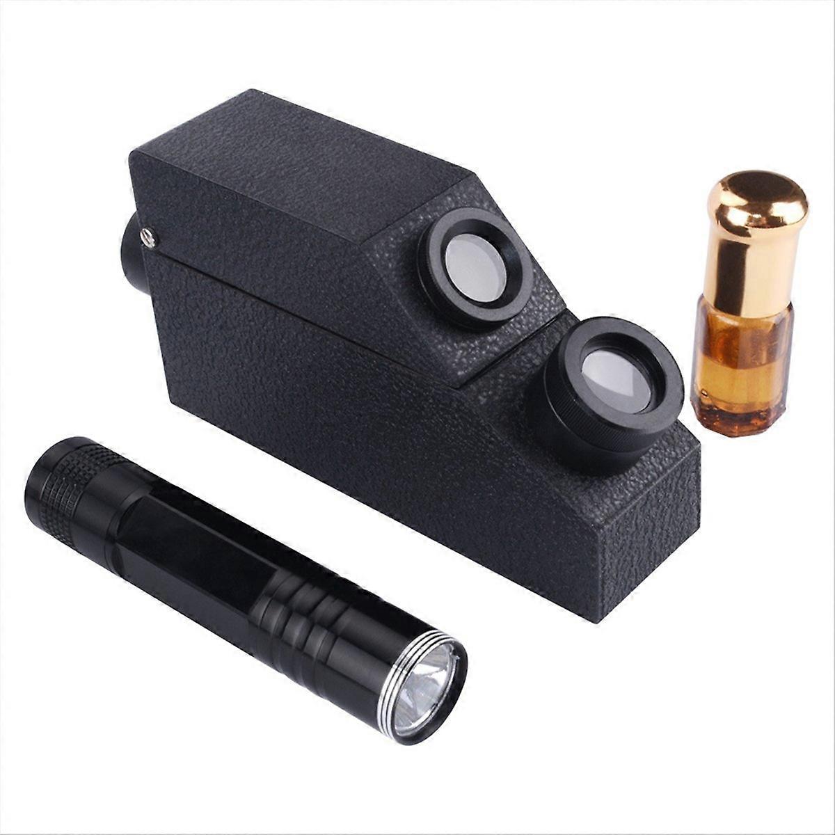 1.30-1.81 Gemstone Refractometer Jewelry Emerald Zircon Testing Tool LED Flashlight Double Refractom
