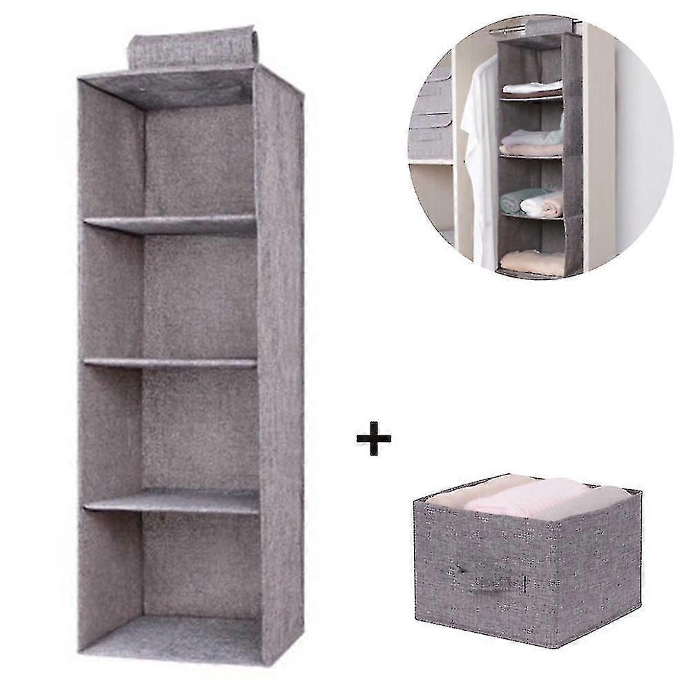 4 Tier Storage Bag + 1 Drawer In Lotus Root Grey
