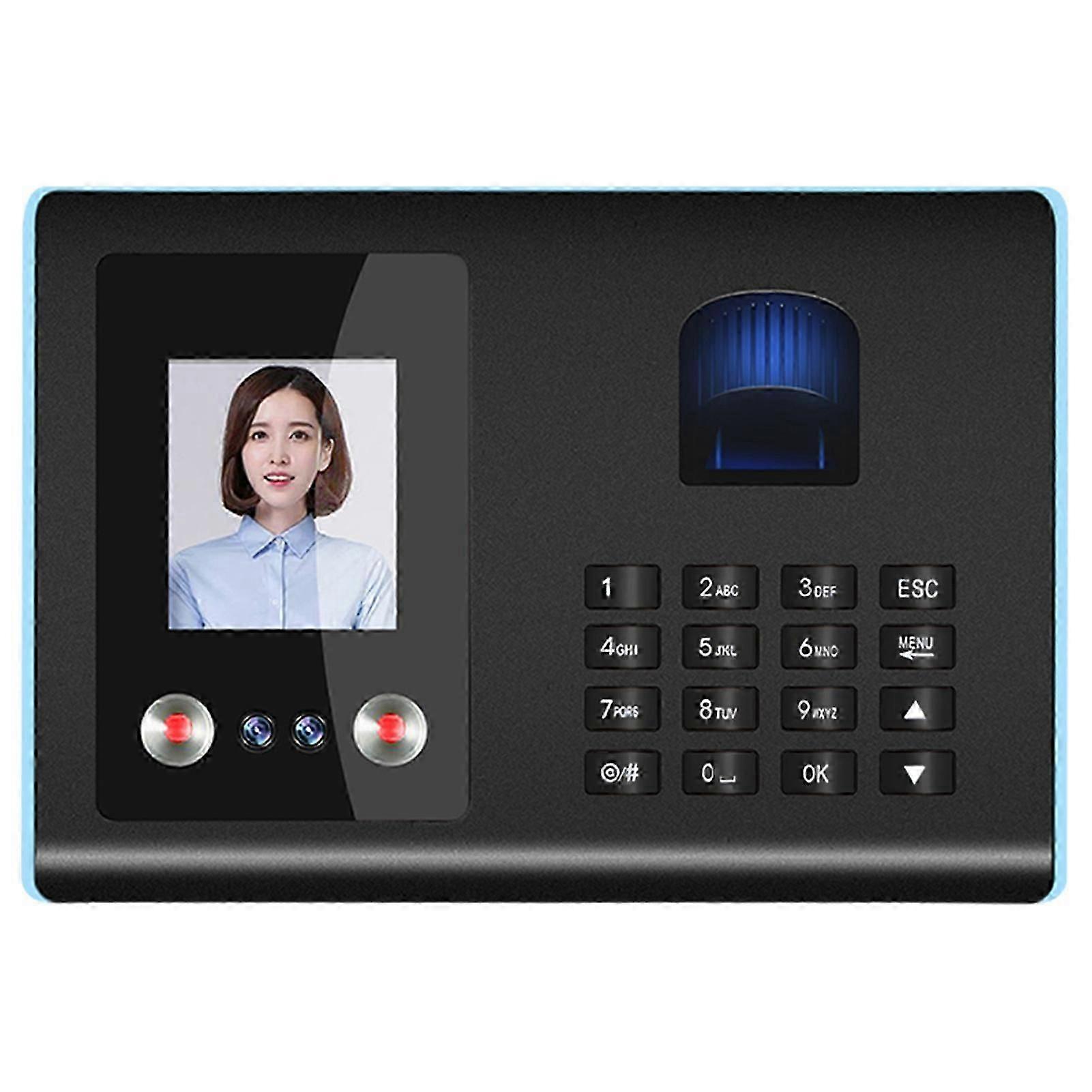 Intelligent Attendance Machine Face Fingerprint Password Recognition Mix Biometric Time Clock for Employees with Voice Broadcast Function Support Mult
