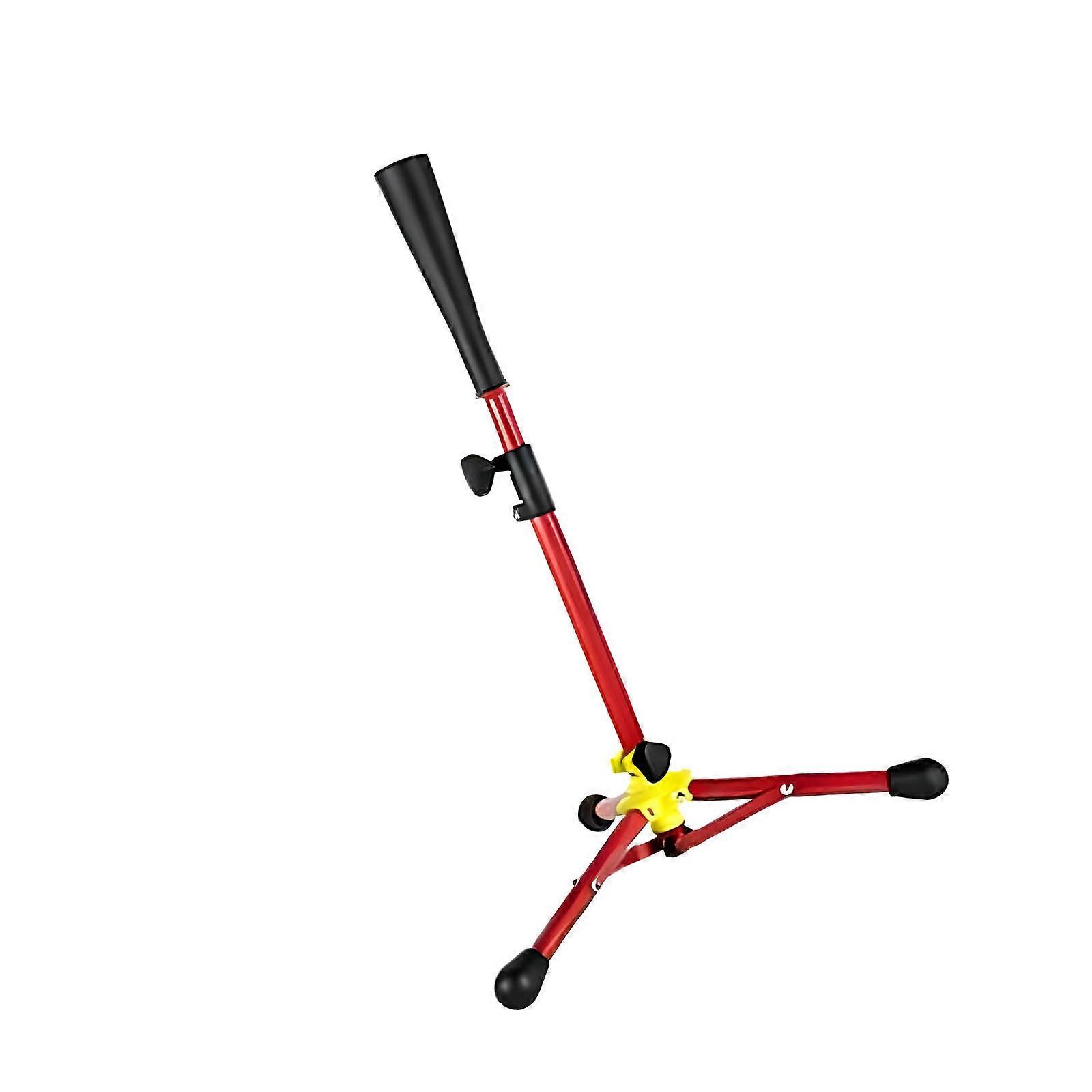 Shocked Absorption Baseball Softball Hitting Trainer Adjustable Height  For Batting Coordination Improvement  Red