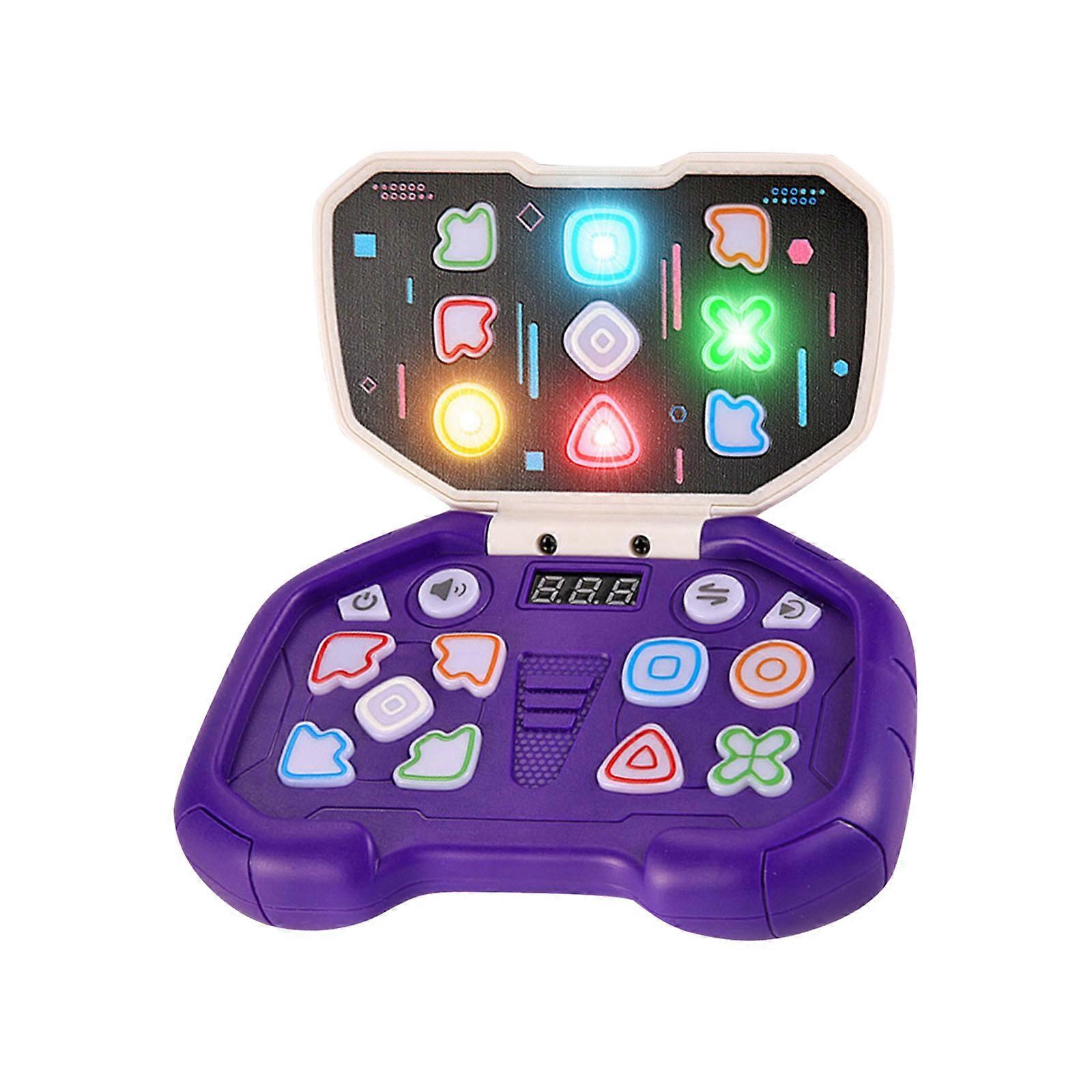 Handheld Game Console Dance Game Push Puzzle Toy For Children Adults Memory Speed Training and Reaction Development  Purple