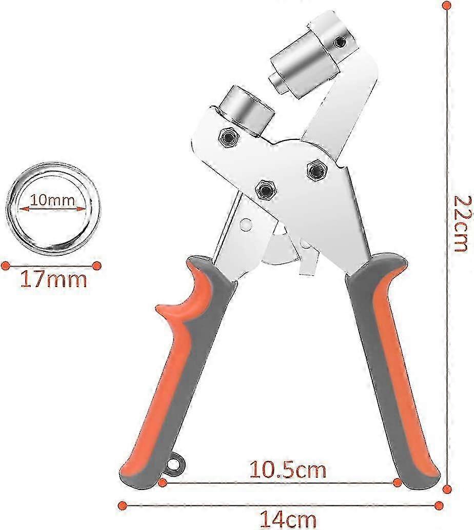 Πένσα Eyelet για Δέρμα &; Ύφασμα με 100 Ορειχάλκινες &; Ατσάλινες Οπές