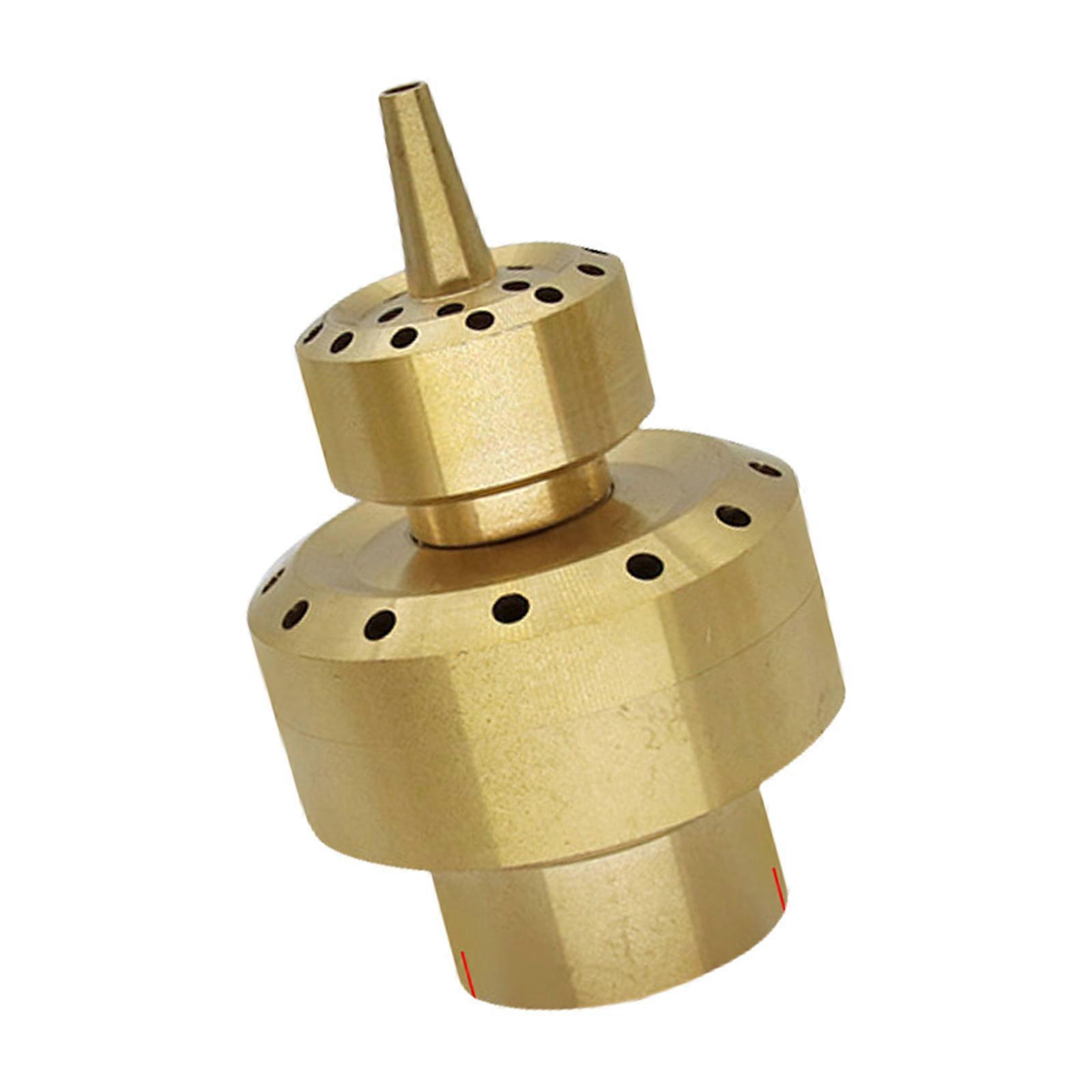 فوهة نافورة نحاسية خارجية مع تصميم بخاخات مياه مزدوجة الطبقة لتزيين حديقة بركة المسبح ملحقات مطورة 1.5 بوصة