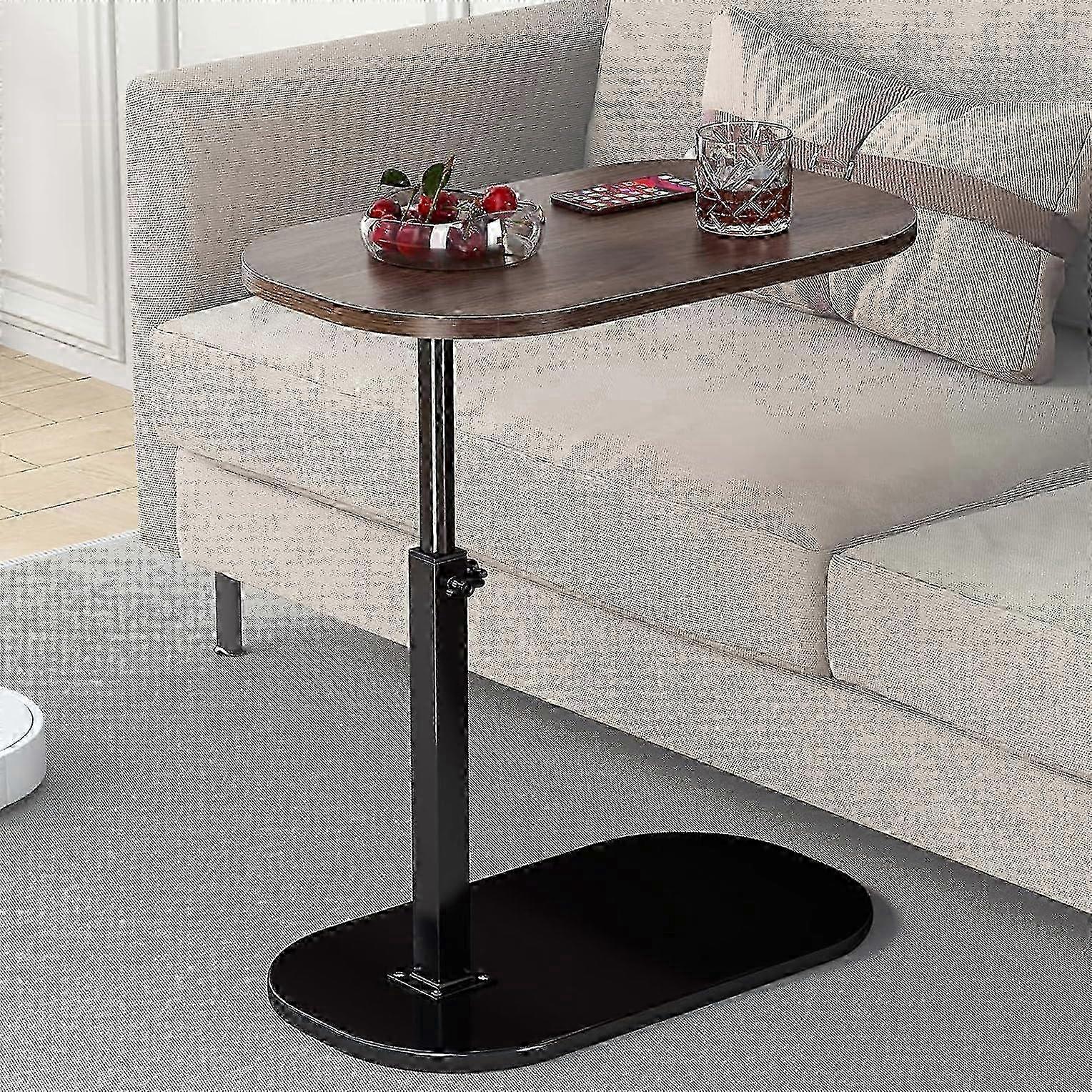 C Table End Table Adjustable Height, 360°Swivel C Shaped End Table for Couch, Couch Tables