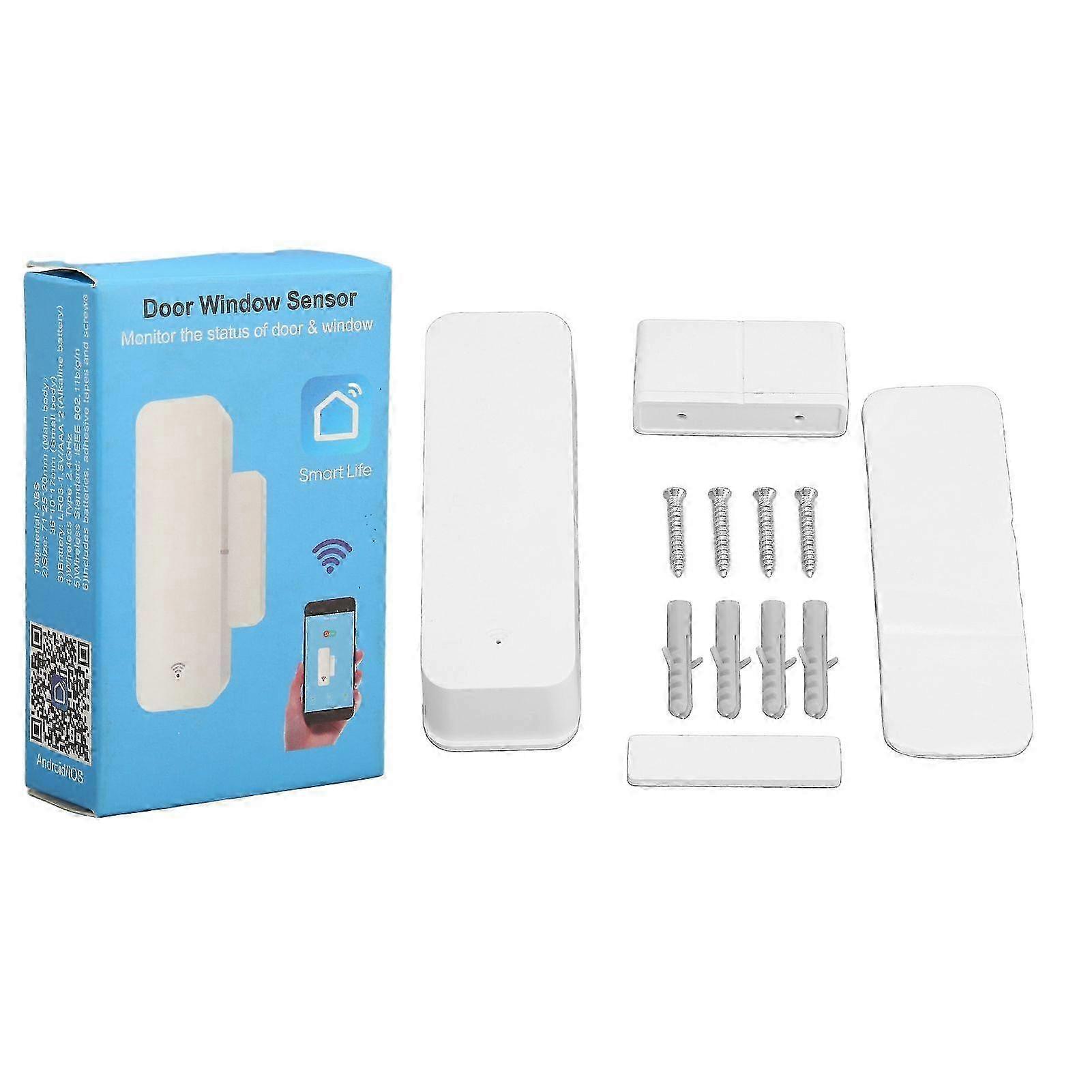 Door Window Sensor Quick Response Data Storage Voice Operation Red LED Door Alarm