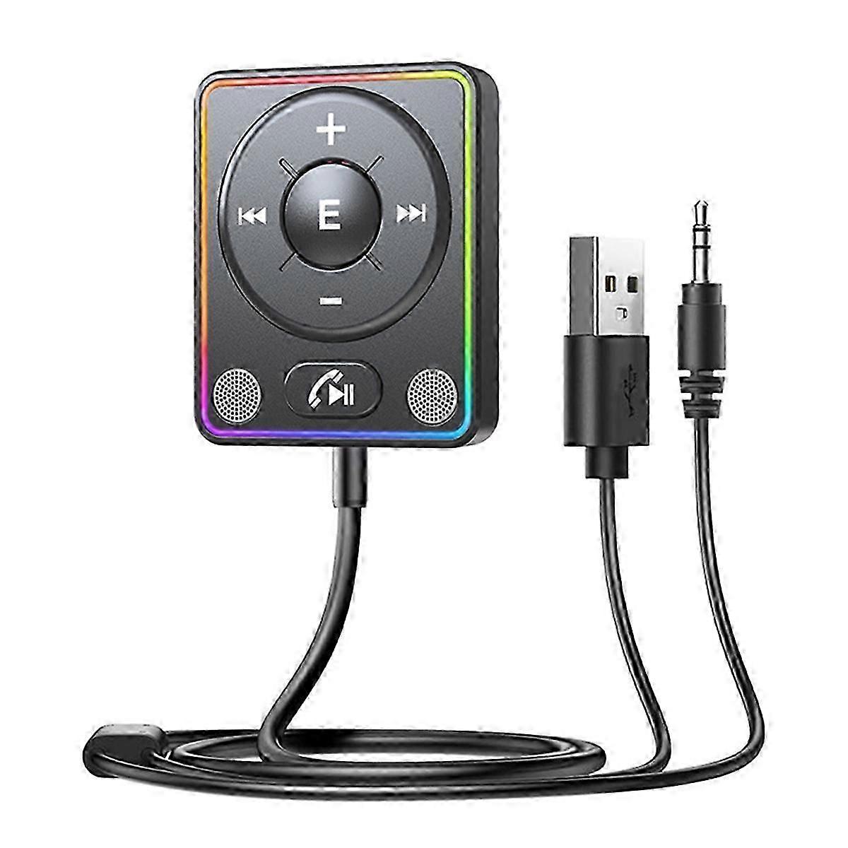 Bluetooth 5.4 Aux autós adapter [erősebb kettős mikrofonos zajszűrés] Bluetooth vevő autós M-hez