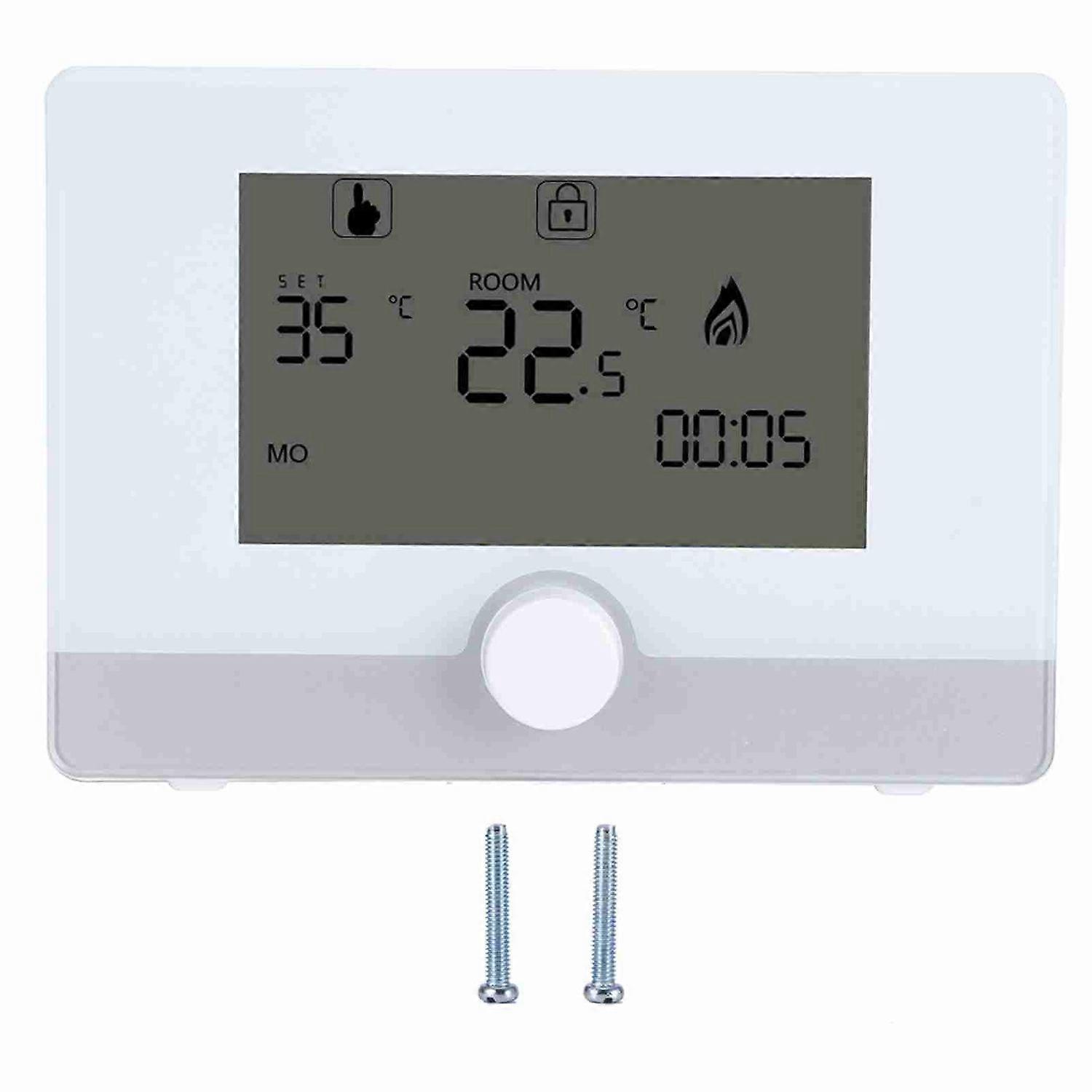 Programmable Thermostat Temperature Controller for Wall hung Boiler Heating System Black
