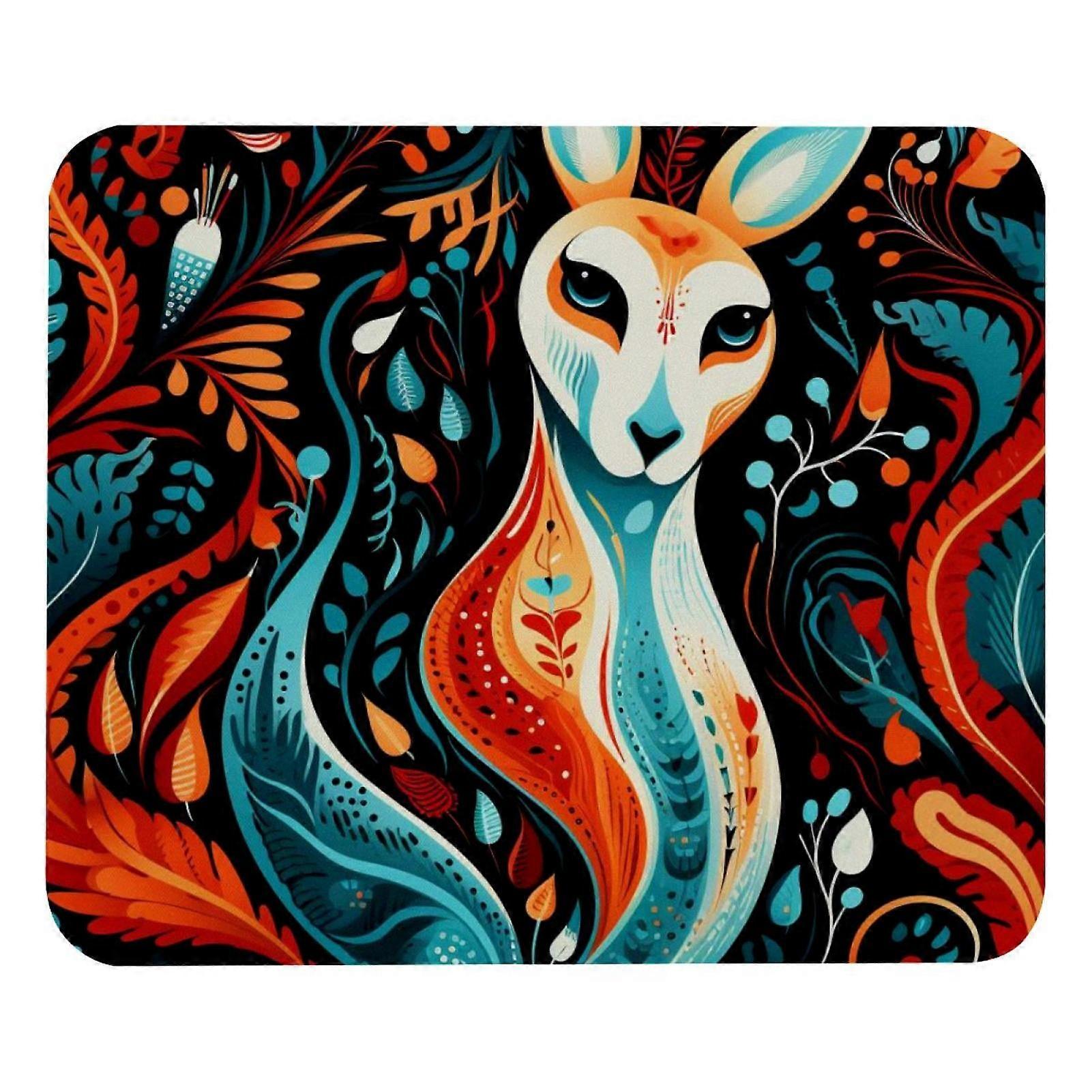 Cute Comics Kangaroo Mouse Pad - Anti-Slip Rubber Base, Smooth Glide, Durable & Portable Design, Compatible with All Mice
