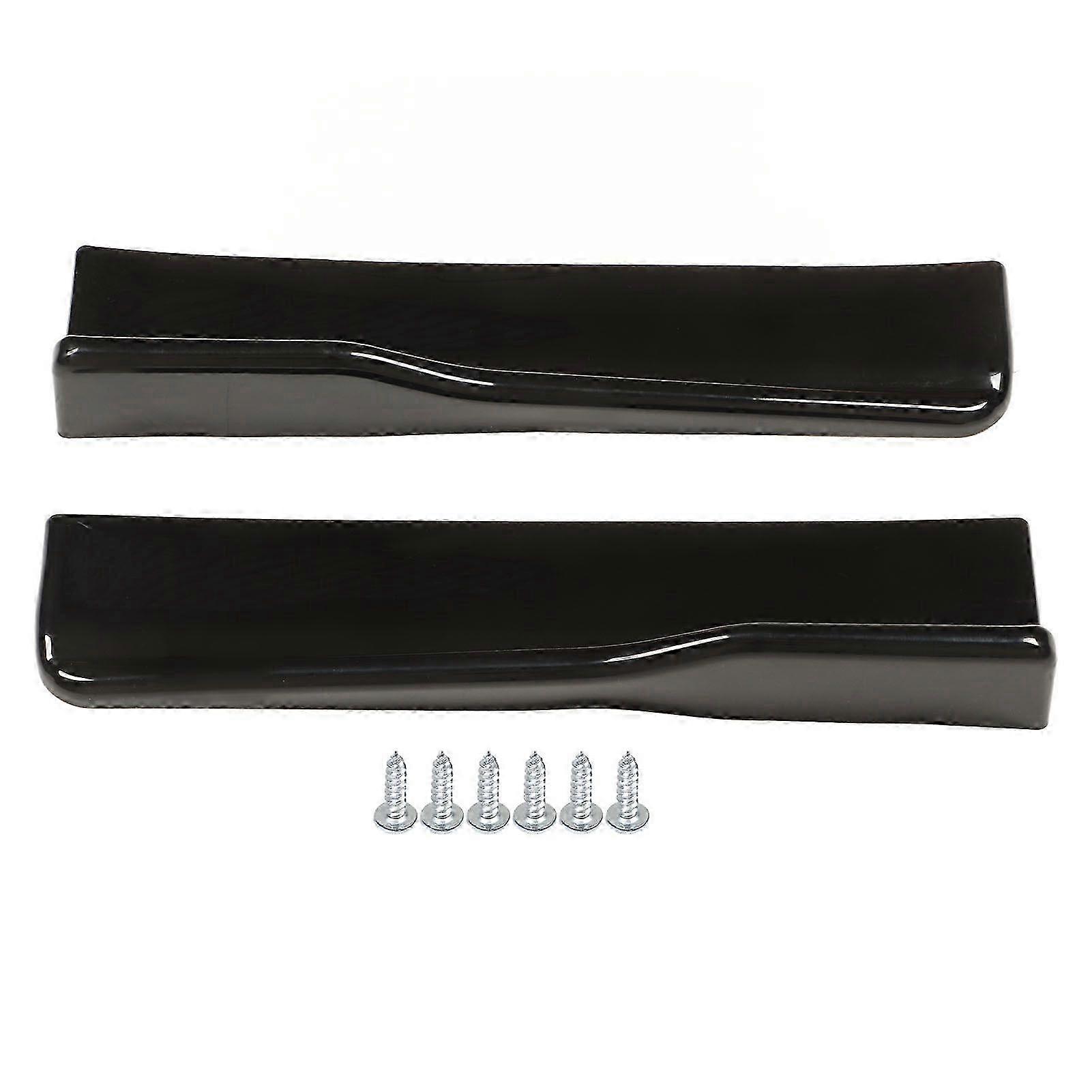 2 Pcs Rear Side Skirt Winglets Left Right Bright Black ABS Scratch Proof Universal Car Rear Side Skirt Winglets DiffuserHwy