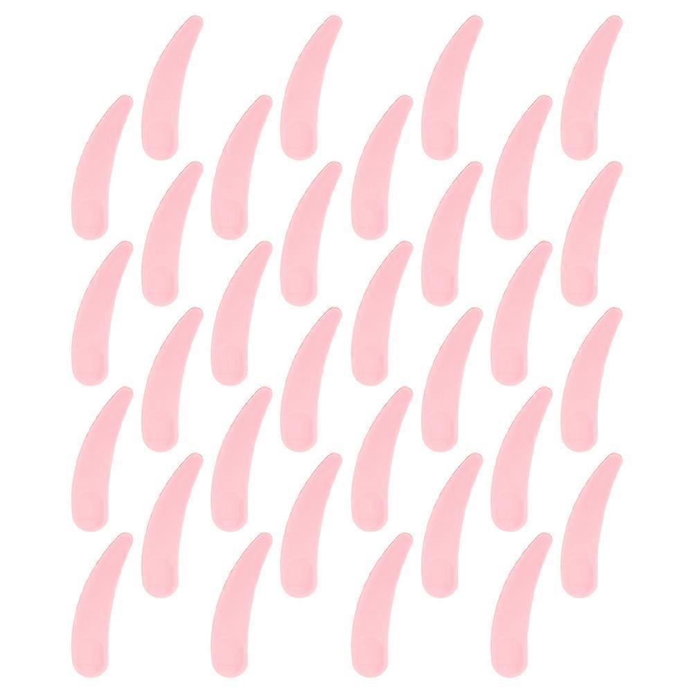 Mini Cosmetics Spoon Makeup Spatula for Skincare 100Pcs Pink Plastic Set