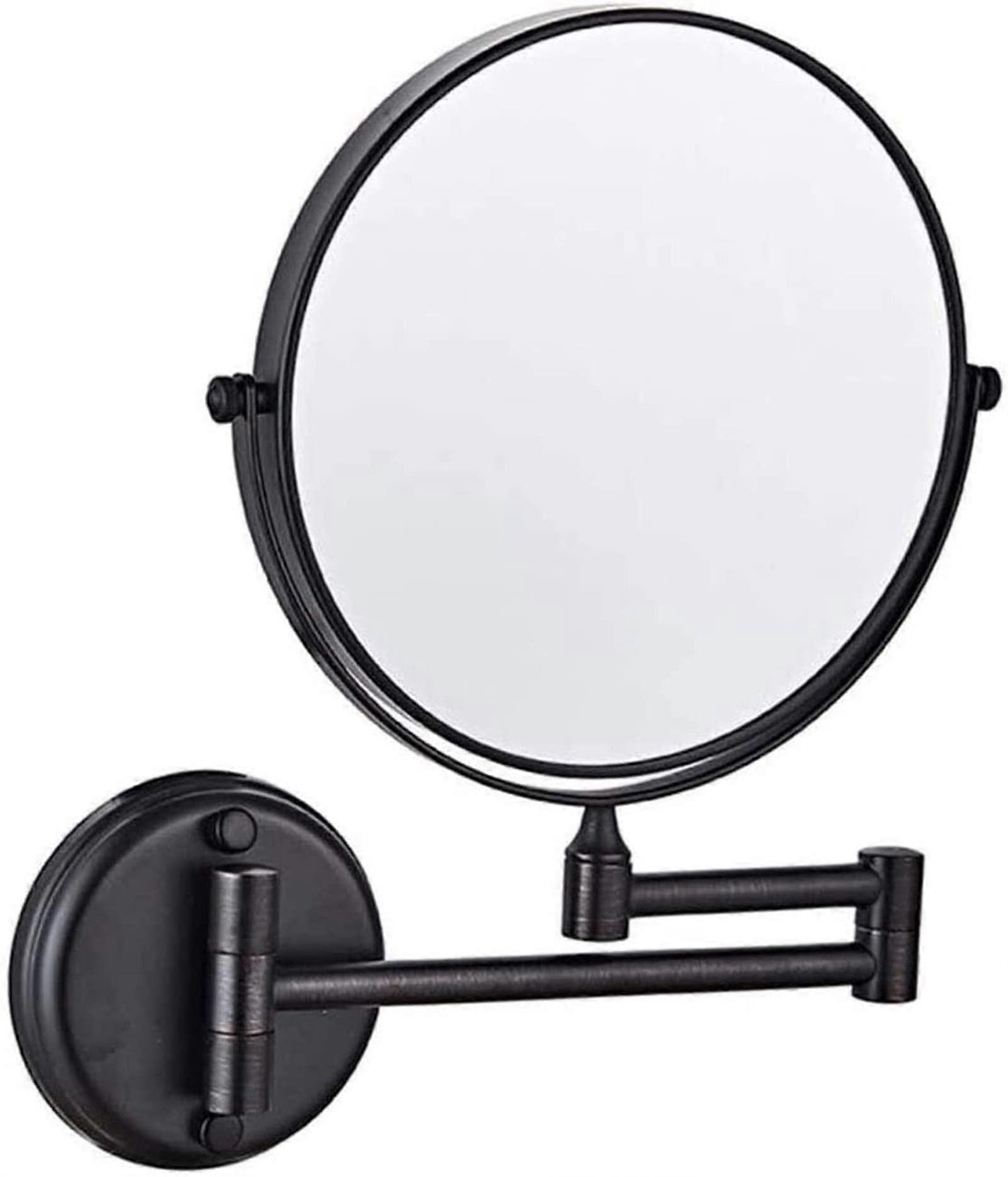 Bathroom Wall Mounted Makeup Mirror 8 Inch Round Double Sided 360° Rotating Shaving Mirror