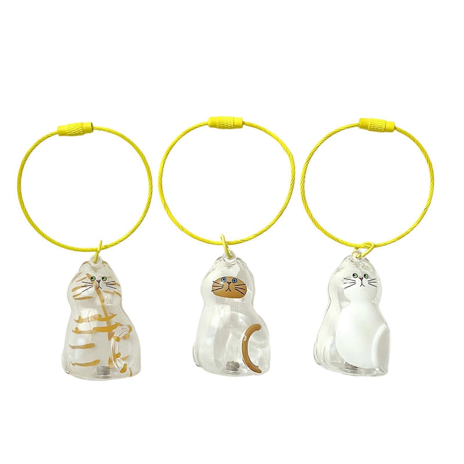 Lightweight Cat Hair Storage Key Ring Contemporary Design For Animal Admirers Decorative Piece For Keys Belongings Multicolor