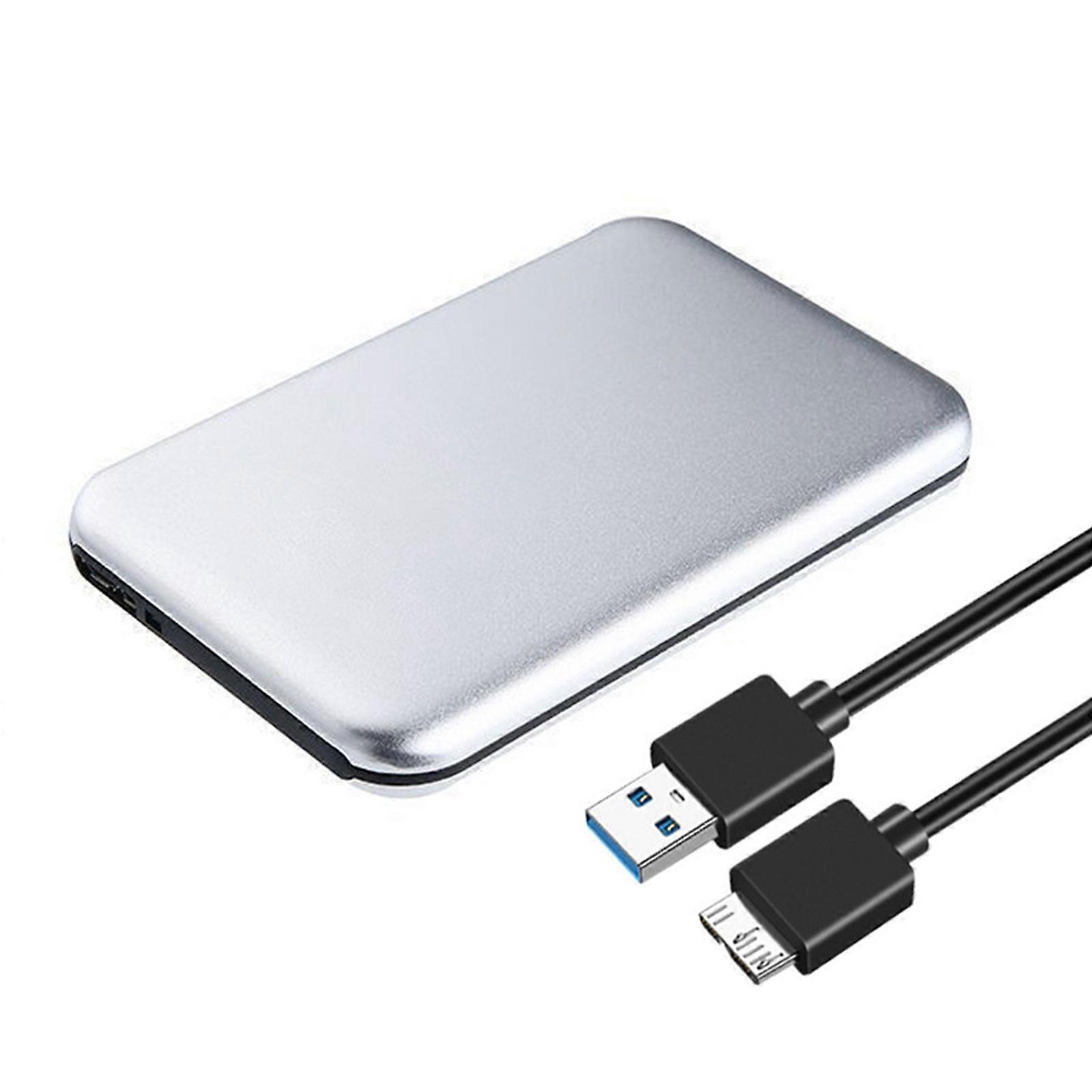 USB3.0 Mobile Enclosure Box 2.5inch Mechanical Hard Drive Solid States Drive Case Hard Drive Enclosure for PC  Silver