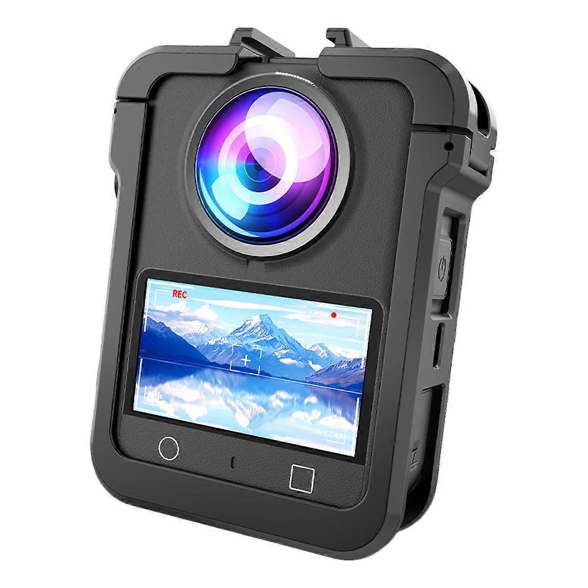 Compatible For DJI Osmo 360 Action Camera Protective Case Magnetic Quick Release Frame with Dual Cold Shoe Mount