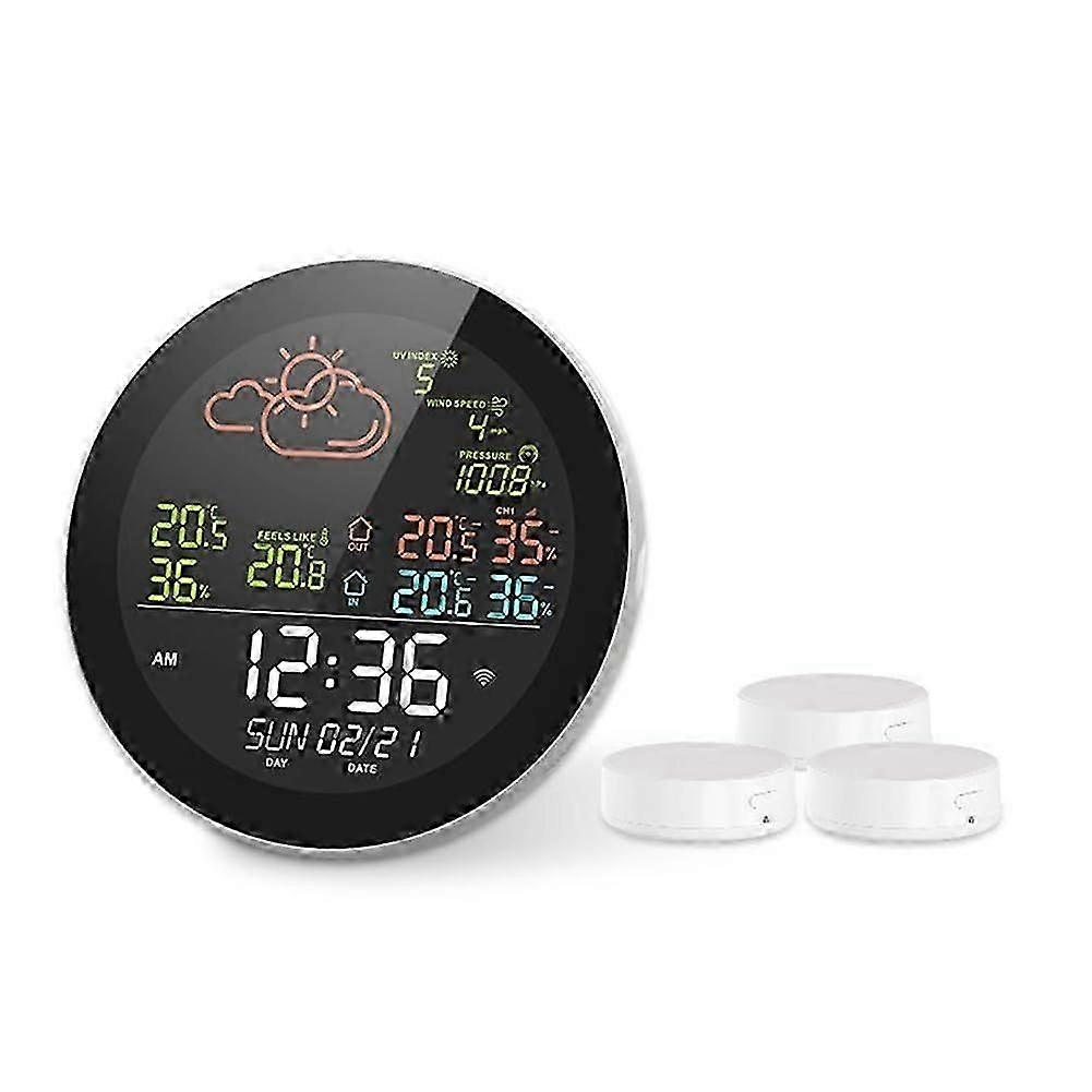 WIFI Weather Station Table Clock, Outdoor/Indoor Temperature Monitor, Weather Forecast, Hygrometer, Easy Install