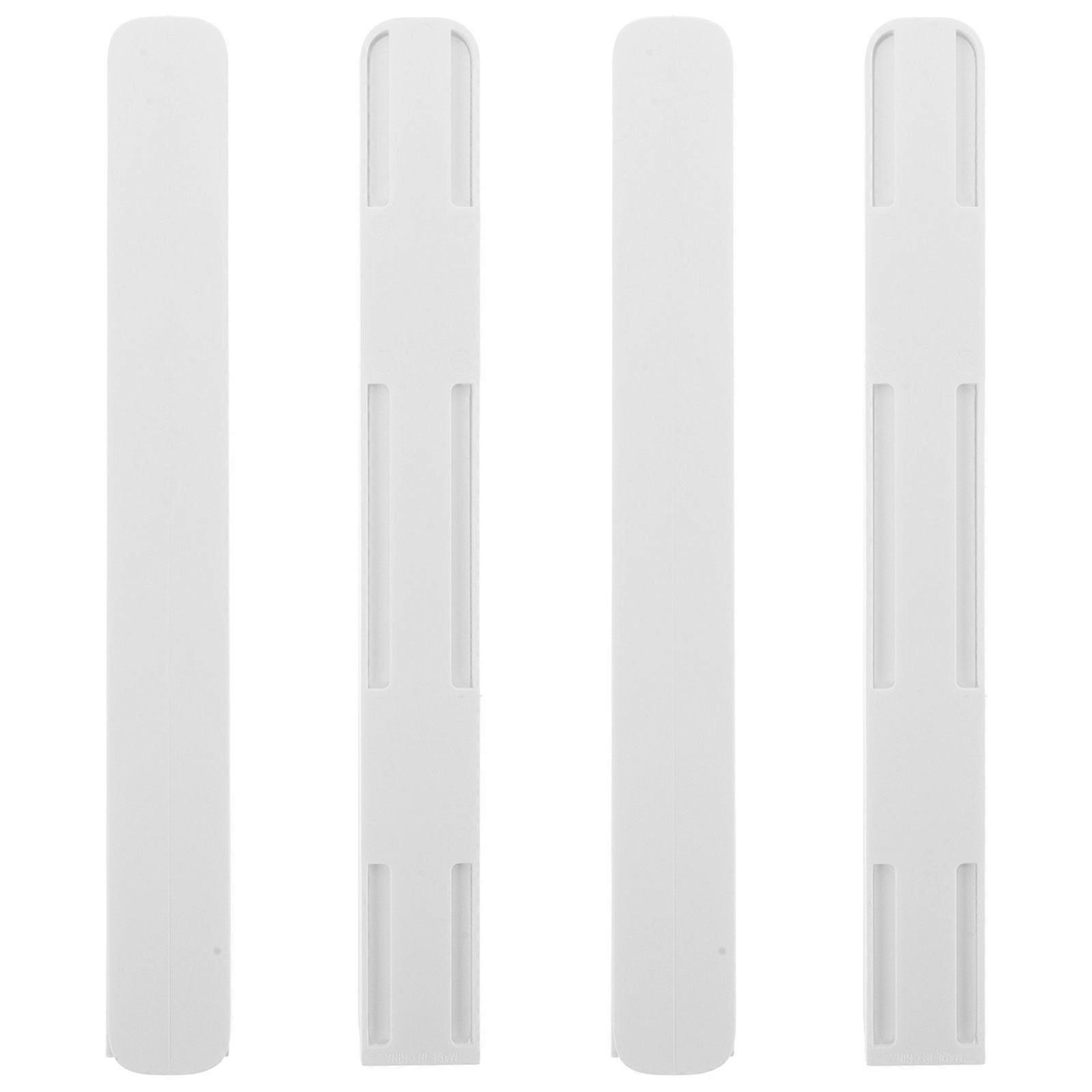 4Pcs Self-adhesive Drawer Guide Slides Drawer Slides Drawer Guide Rails (White)