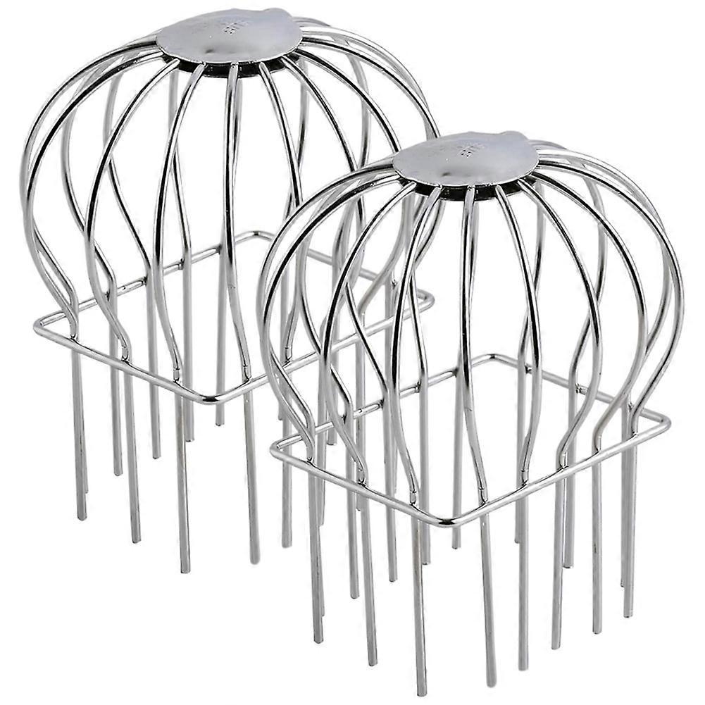 Gutter Guard,2Pcs Round Head Gutter Filter Downspout Guard Even Hollow Replacement Gutter Cover for Leaves-B