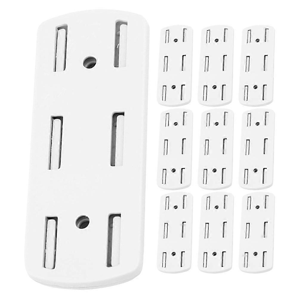 10pcs Adhesive Socket Holders Plastic Power Sockets Fixers Wall Punch Free Socket Fixers