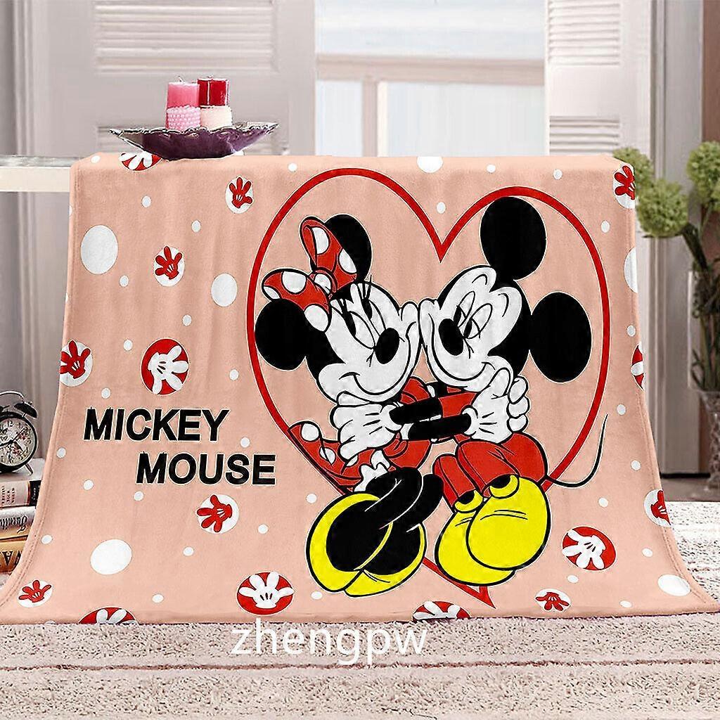 Disney Cartoon Mickey Minnie Mouse Fleece Blanket Throw Flannel Sofa Bedding UK