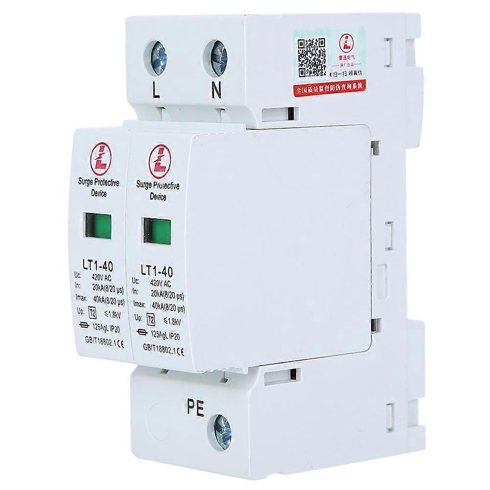 Surge Protection Device White Arc Module 2P LT140 40ka AntiThunder Modular Appliances