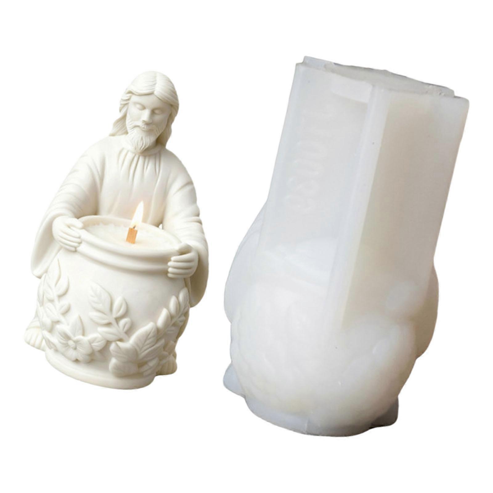 Elegant Oldman Silicone Candle Mould Reusable Baking Tool For Craft Multicolor