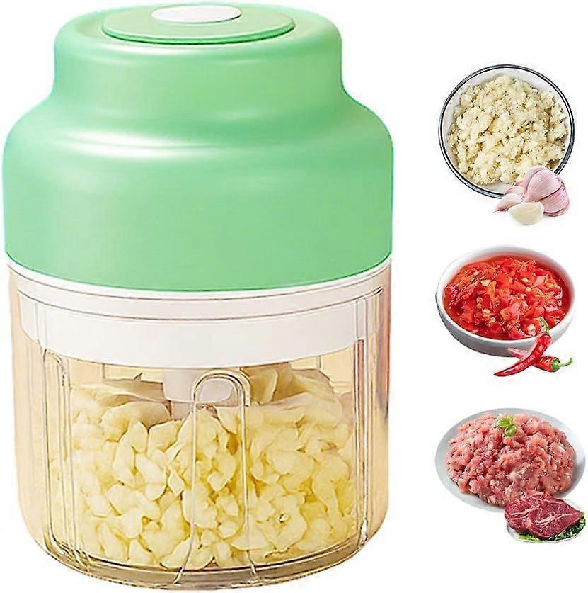 Electric Garlic Chopper, Mini Portable Veggie Chopper USB Charging Wireless Food Processor