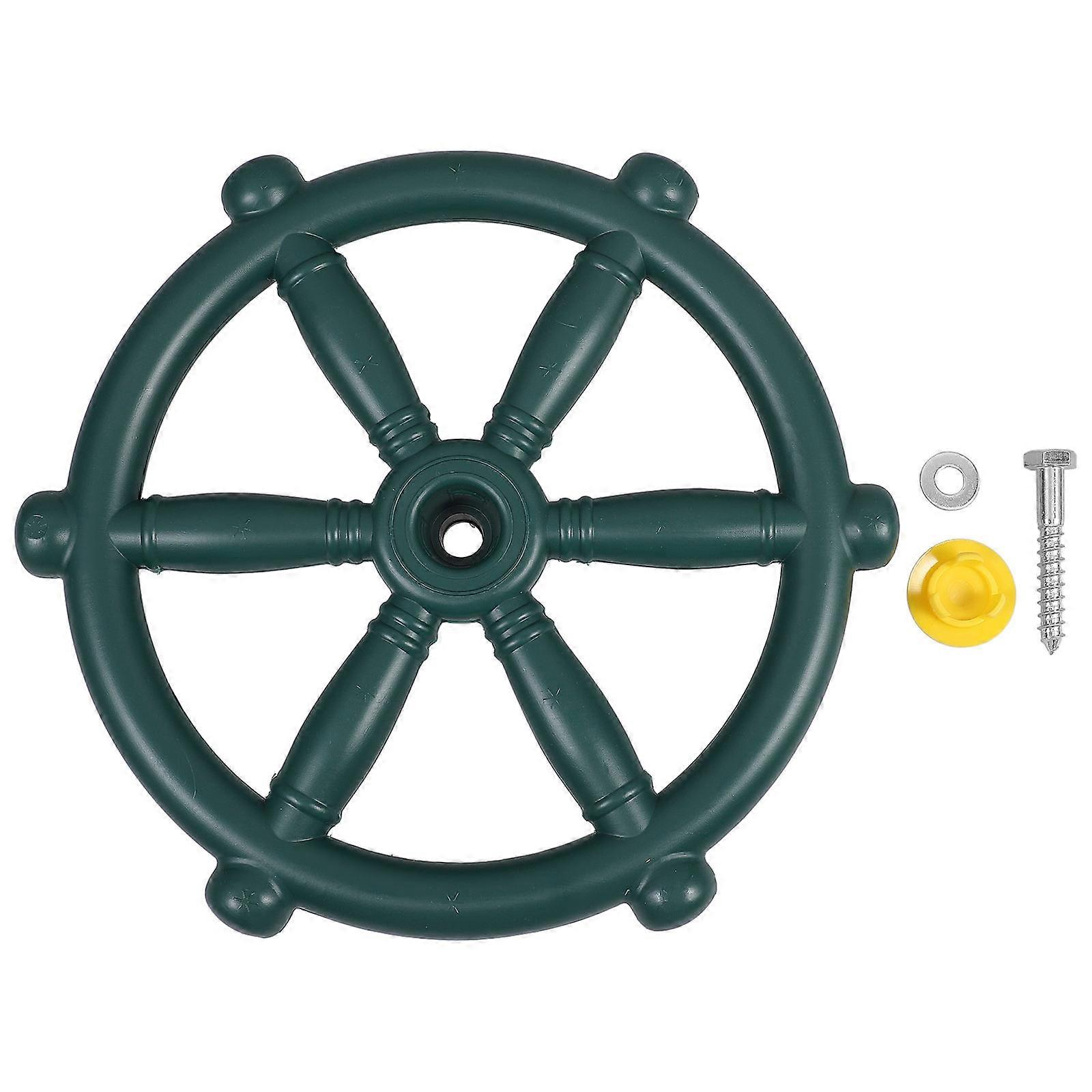 Pirate Steering Wheel Toy For Backyard Play Designed For Children With Round Shape And Swing Attachment 1Pack