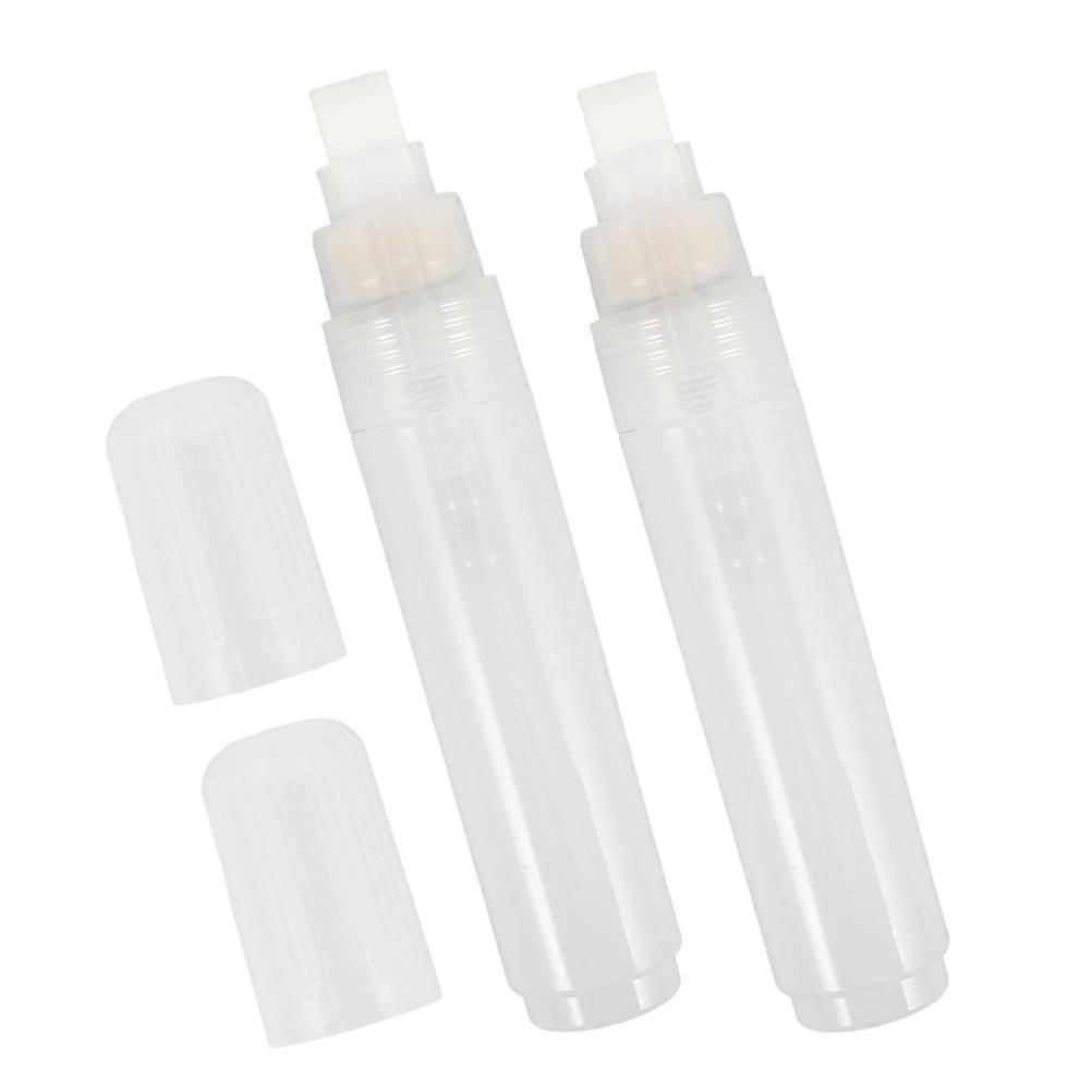 2Pcs Transparent Refillable Paint Markers for Versatile Use
