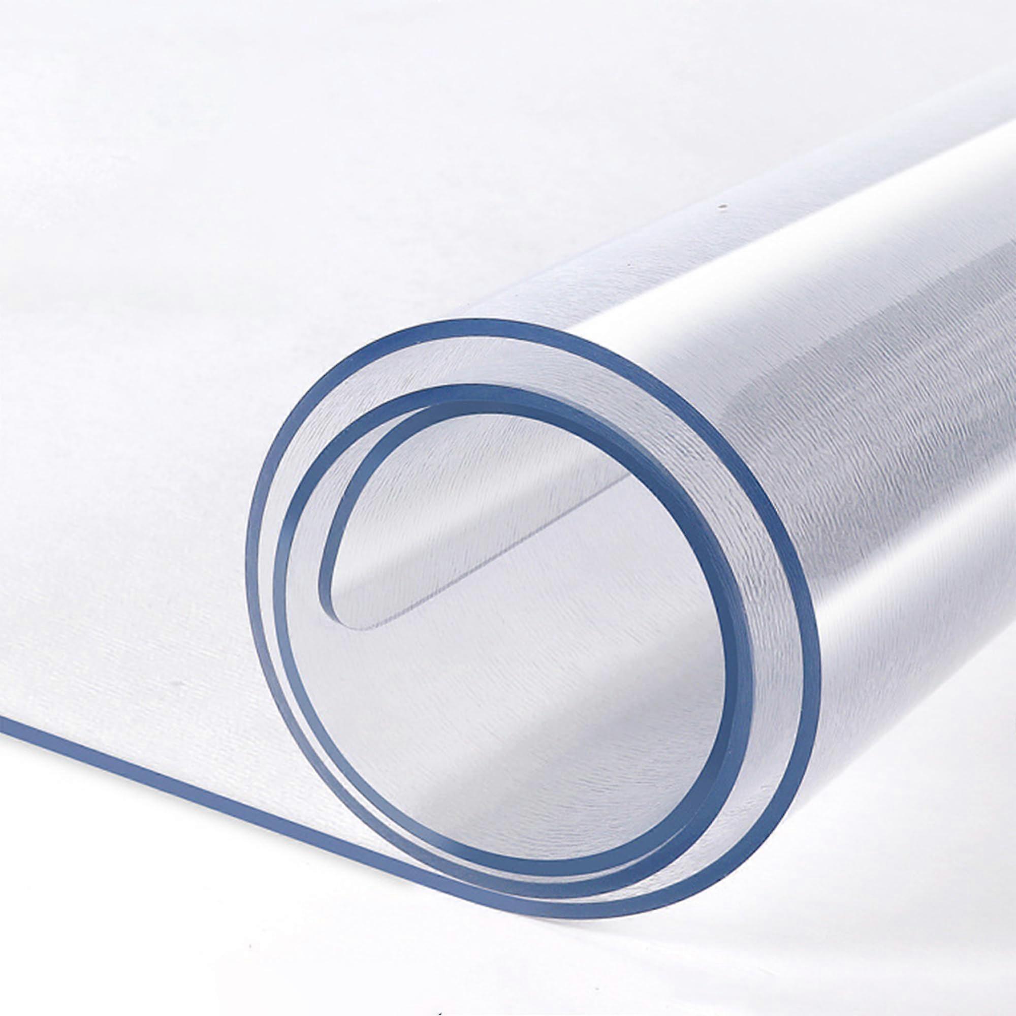 PVC Transparent Table Protector Waterproof Clear Rectangle Cover for Dining Table or Nightstand 20x60 Inch