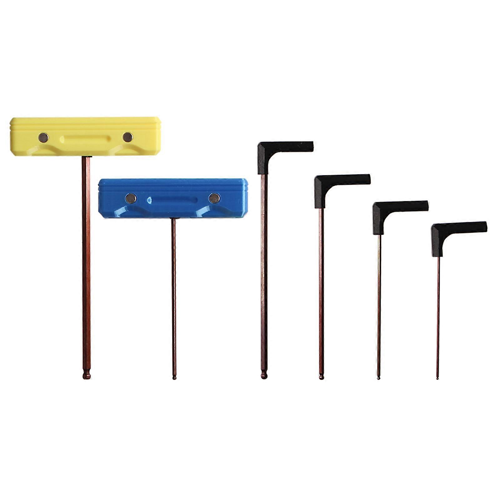 T Shaped Handle Hex Wrench Screwdriver Set Round Head Hex Screwdriver Wrench Tool for 3D Printer Accessories Multicolor