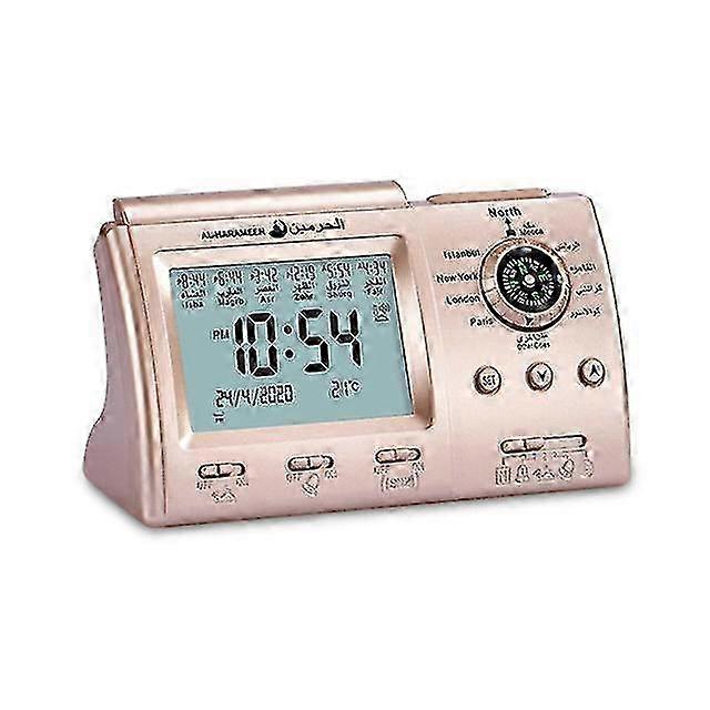 Electronic Azan Clock with Qibla Direction Finder and Calendar