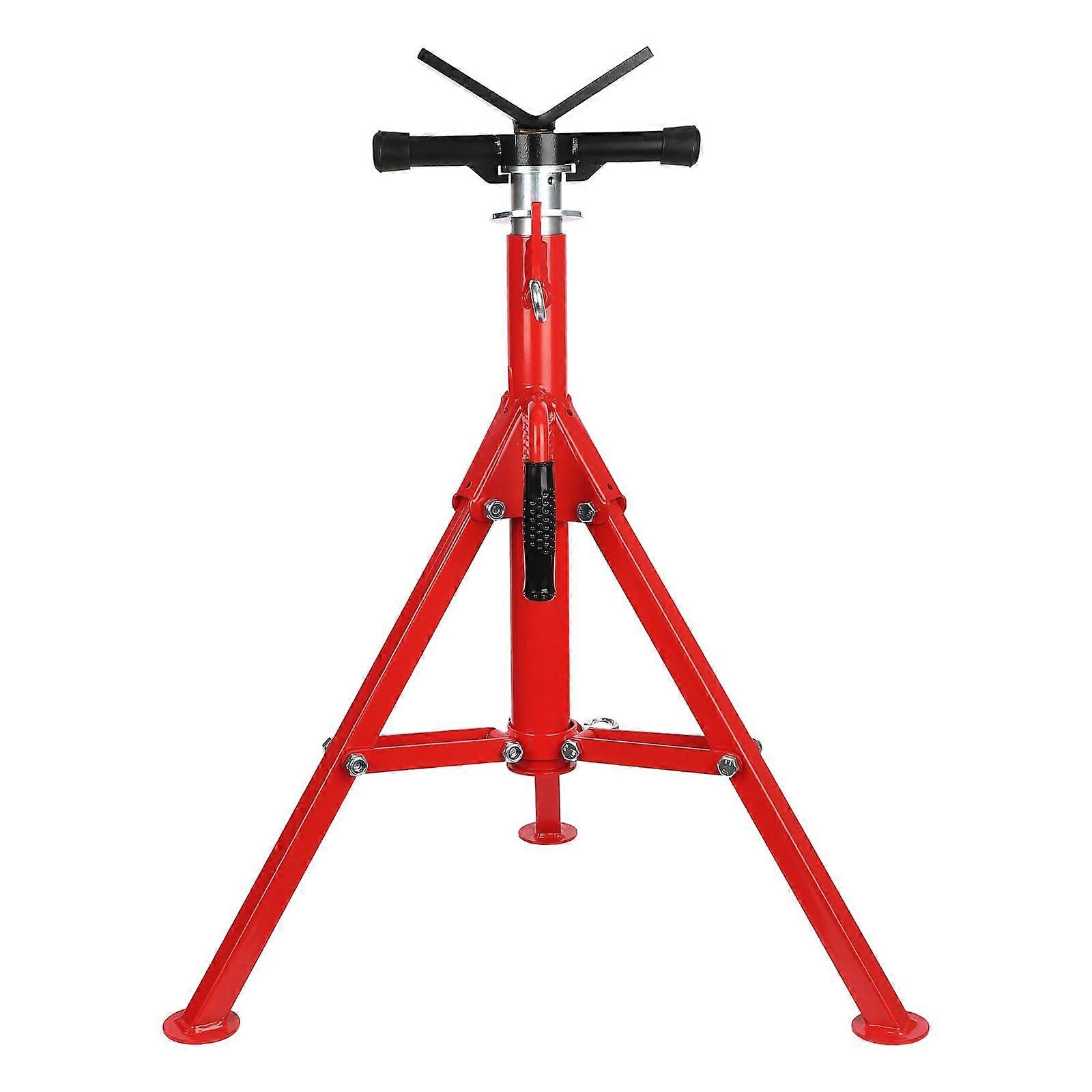 Heavy Duty Adjustable Pipe Jack Stand with V Head, 2500 lbs Capacity, Folding Tripod for Welding