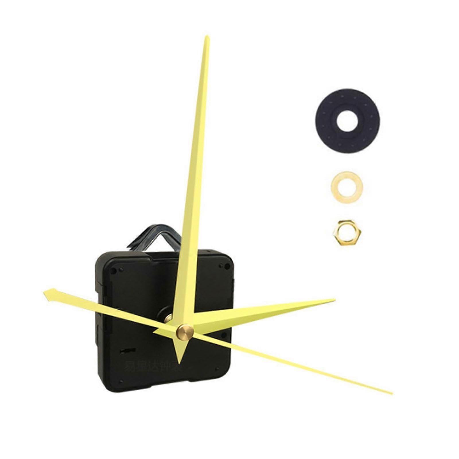 Quartz Clock Movement  Kit with Hands, 13mm Shaft Silent Mechanism, Full Gold Replacement