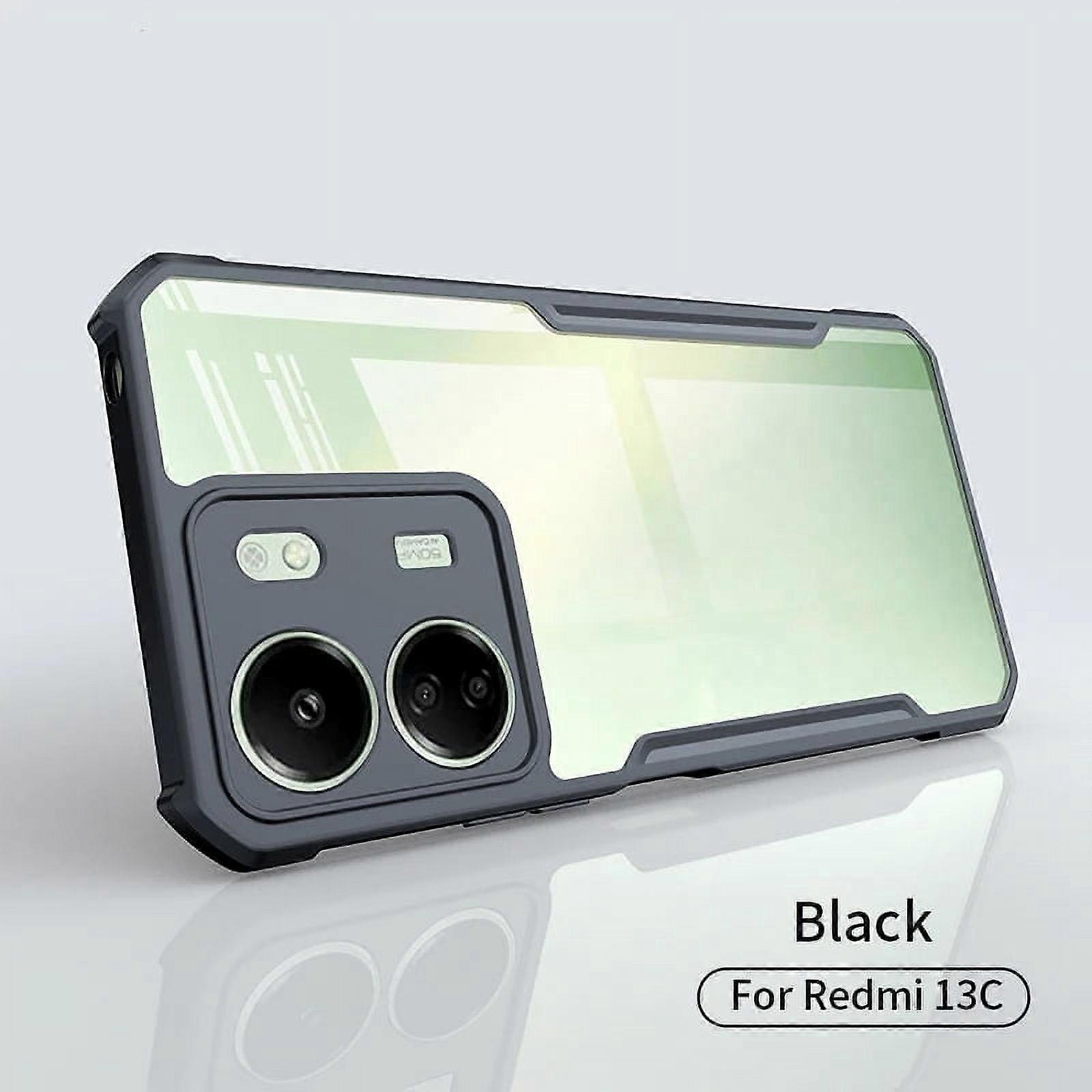 For compatible with Xiaomi Redmi 13C case transparent back cover luxury shockproof bumper protective shell thin plain clear phone cases