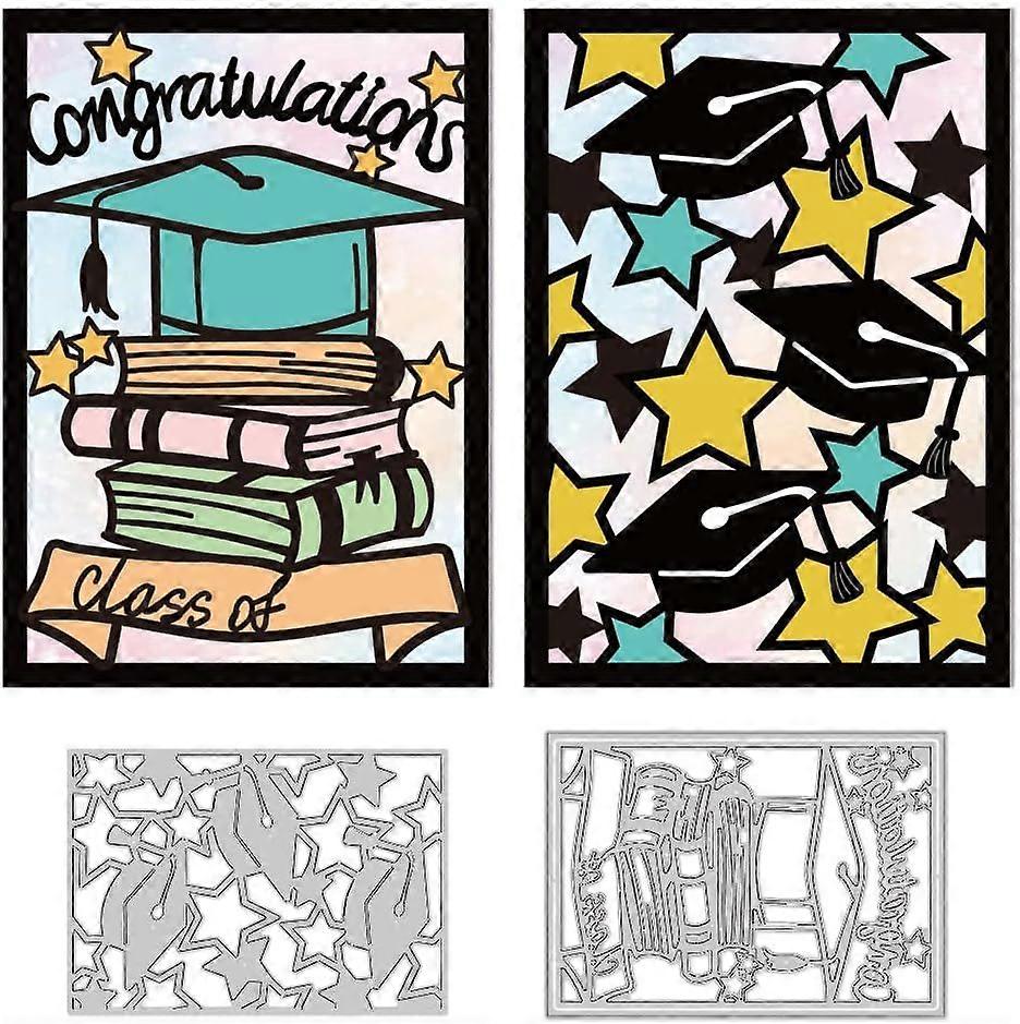2025 Graduation Season Frame Cutting Dies Carbon Steel 3D Die Cuts Stencils Frame Embossing Scrapbooking Template for Greeting Card Making Party Cerem