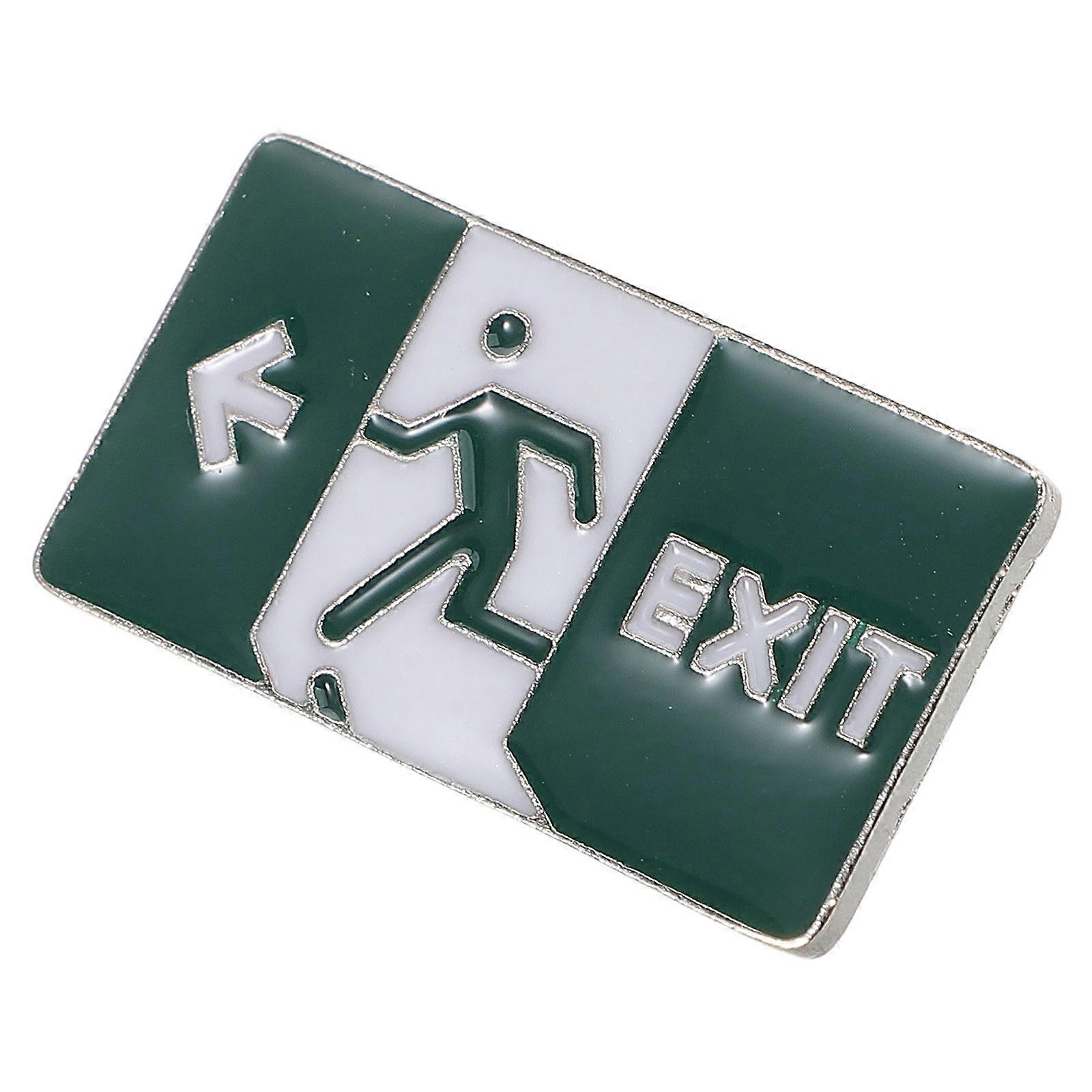 Night Glow Pin Metal Brooch for Bag Exit Safety Exit Accessory