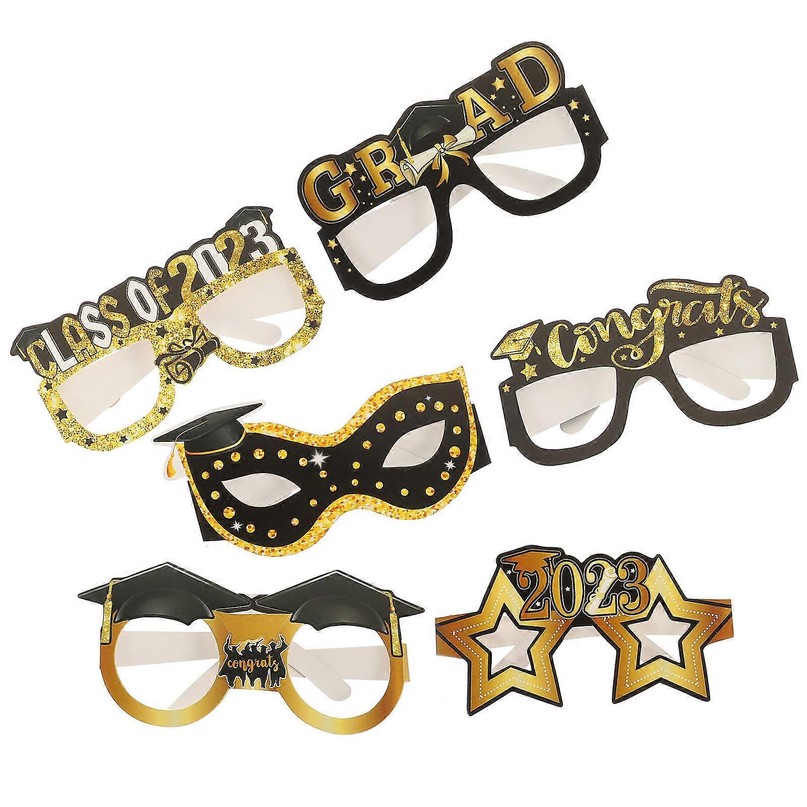 Graduation Paper Glasses for Decoration 60Pcs Chic Party Props