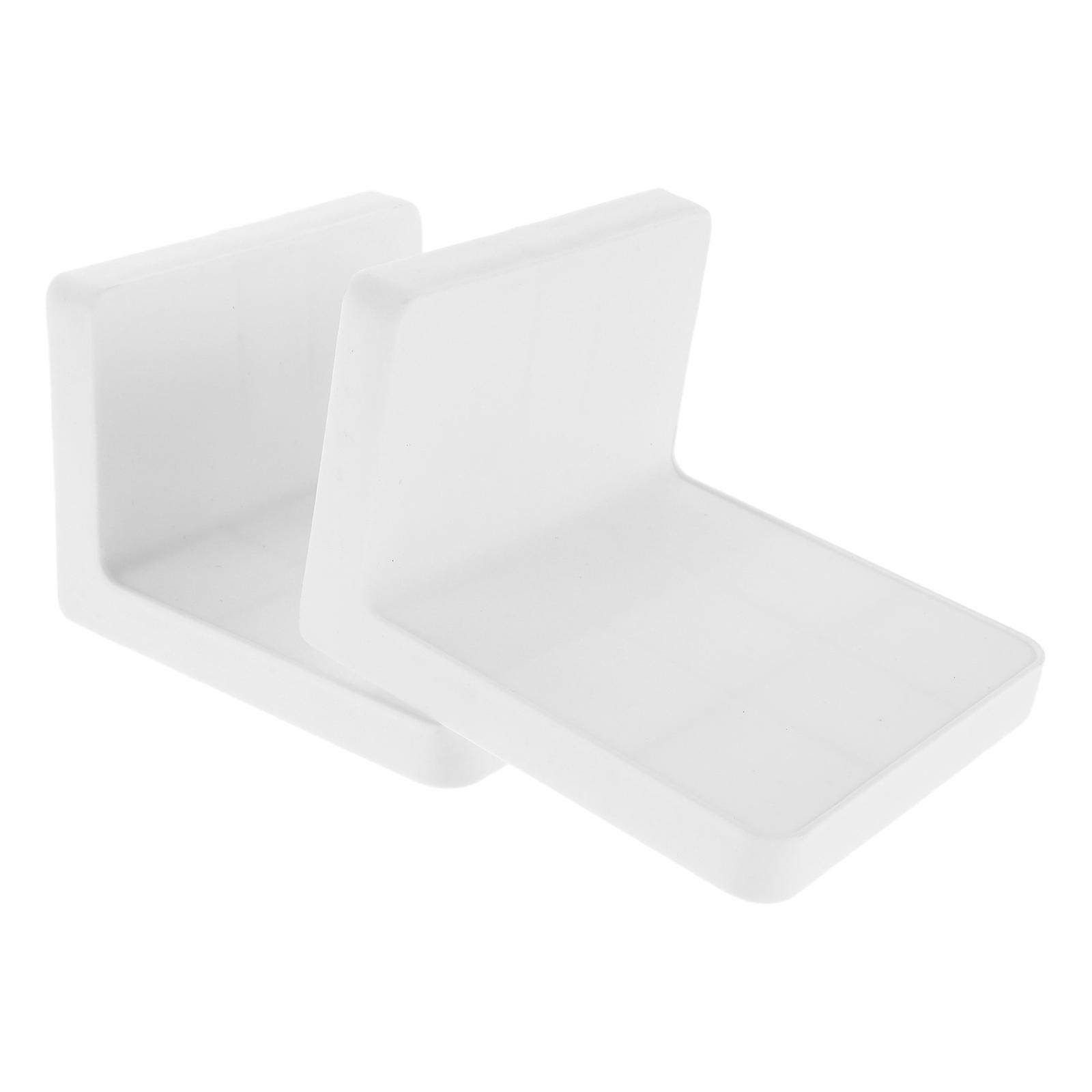 Bathroom Adhesive Shelves Plastic Floating Wall Storage 2Pcs