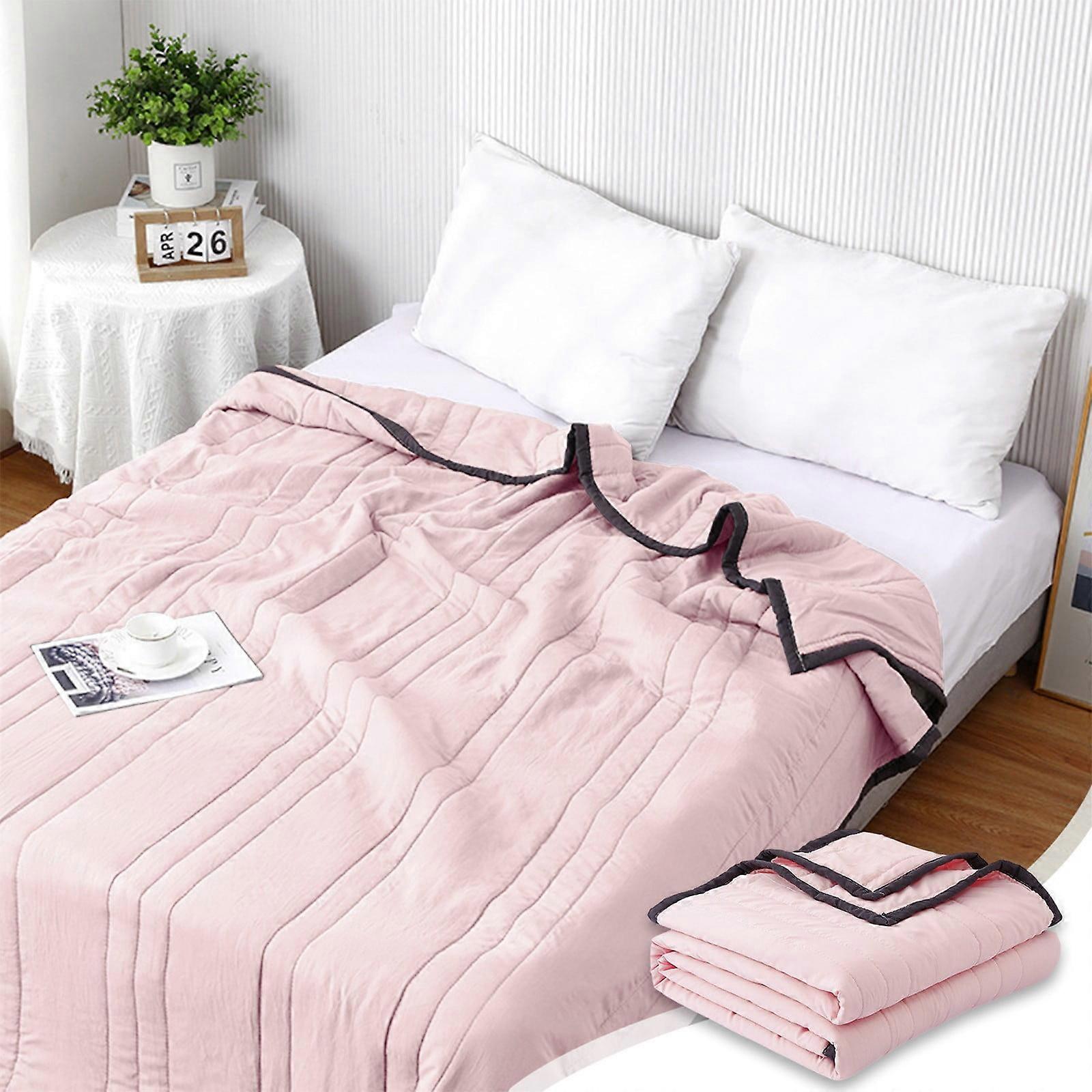 Apmemiss Cooling Comforter, Cold Touch Fabric Absorbs Heat, Double Sided Soft Fluffy Blanket for Night Sweats, Breathable Lightweight Silk Smooth