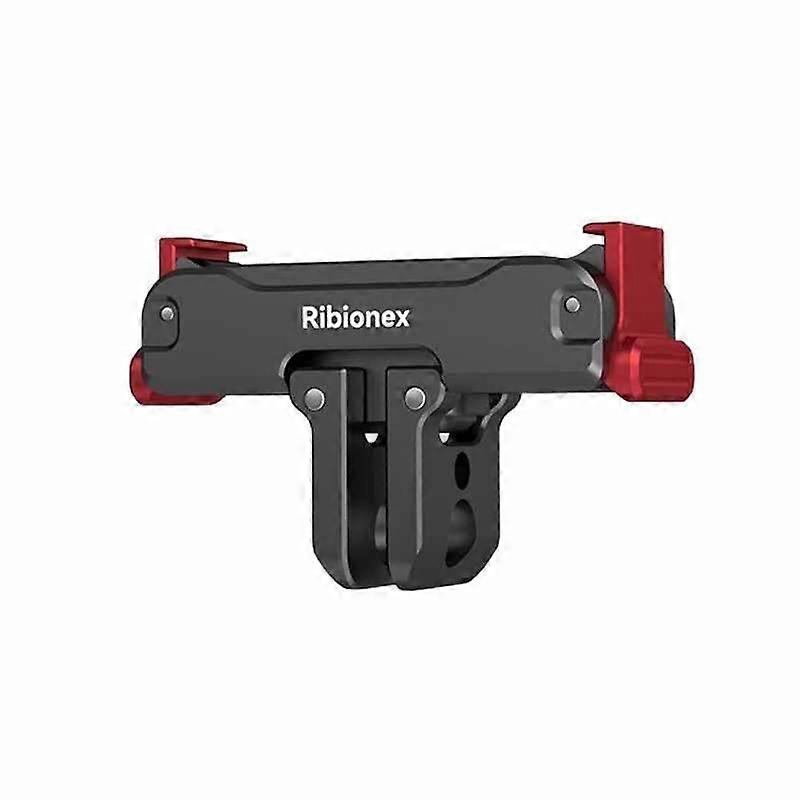 For DJI Osmo Action 6 / Nano Ribionex Dual-Sided Magnetic Quick-release Adapter Mount with 2-Claw and 1/4-inch Tripod Thread
