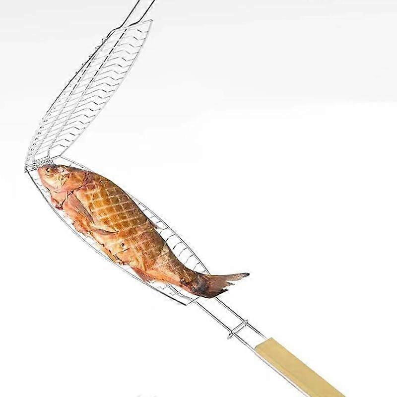 Outdoor Roasting Fish Grilling Basket Vegetable With Folding Handle DIY Flexible
